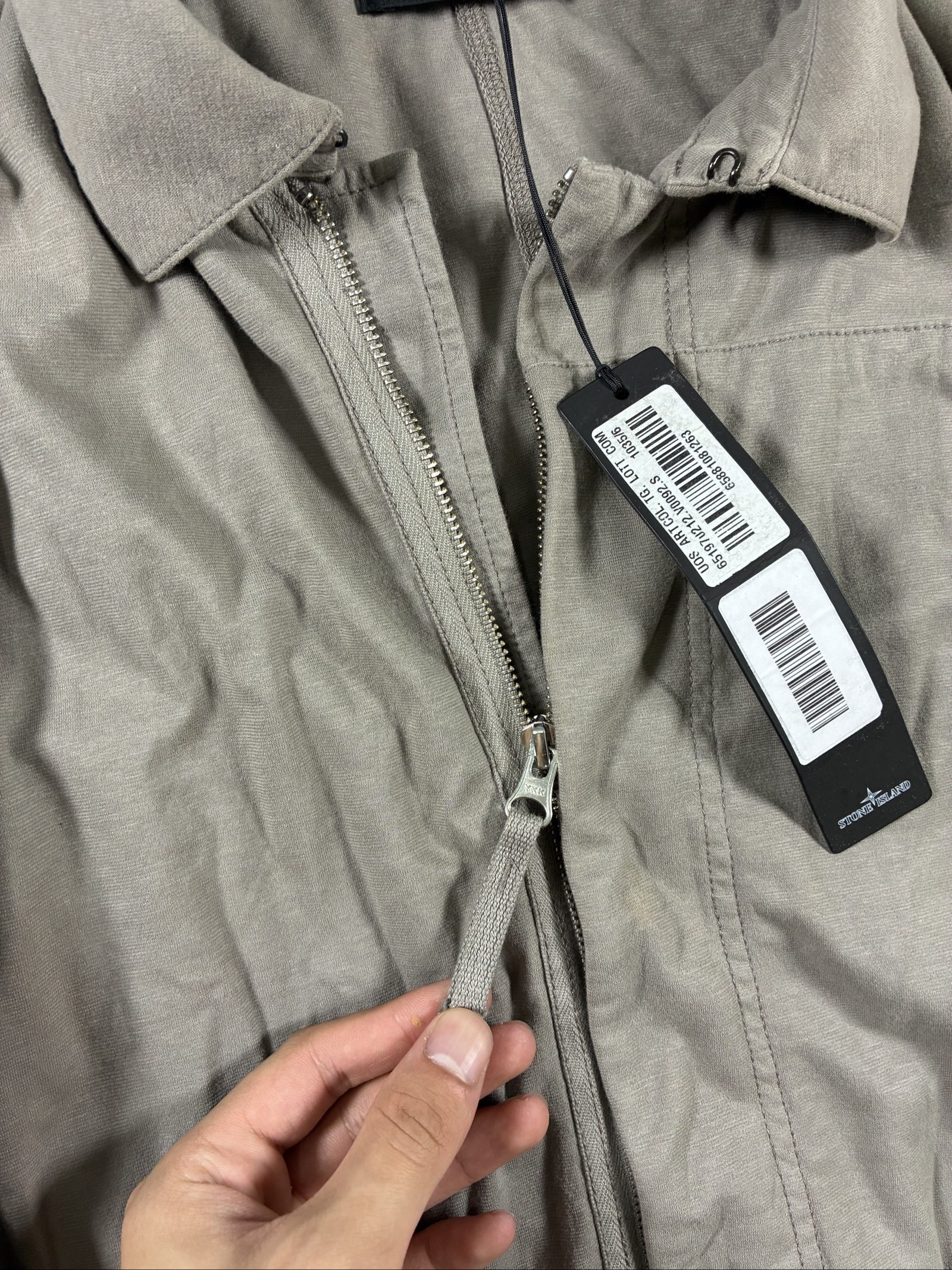 Stone Island Men Beige Jersey-R Light Jacket Small image 7