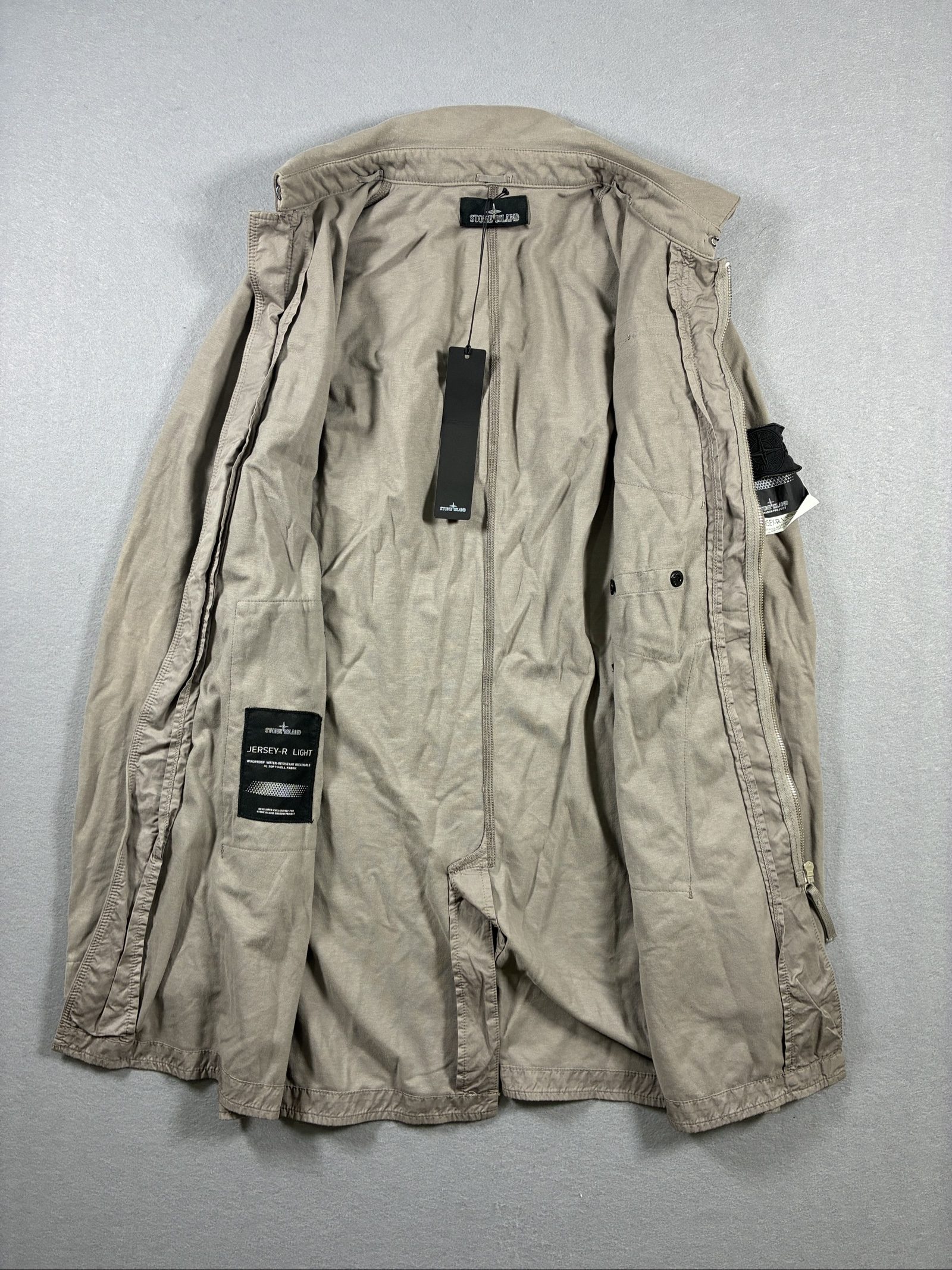 Stone Island Men Beige Jersey-R Light Jacket Small image 8