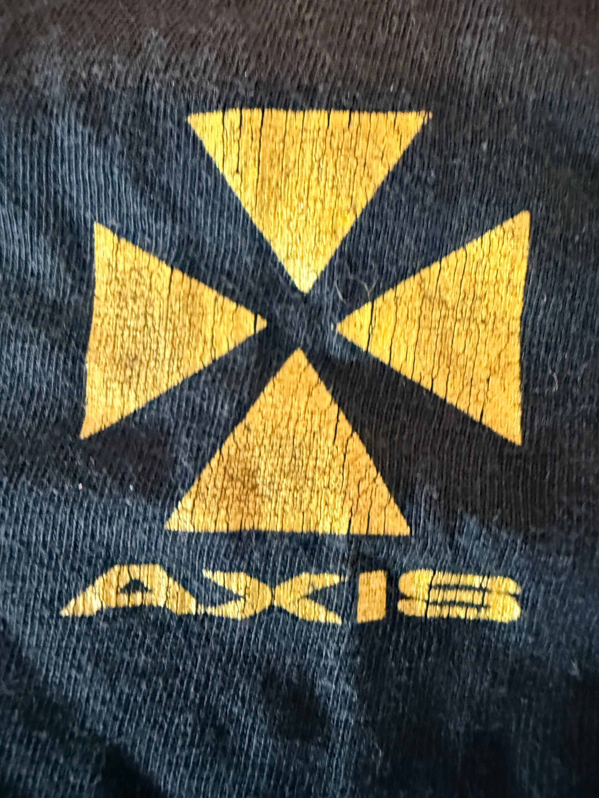 Axis Records Black Matter Graphic T-Shirt Large Jeff Mills Yellow Logo Distressed