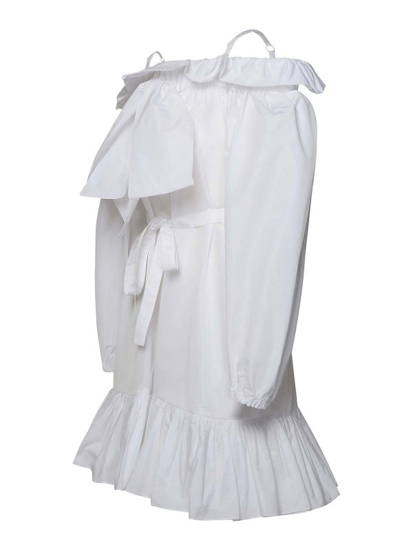 Self-Portrait White Off-Shoulder Bow Detail Mini Dress Medium image 4
