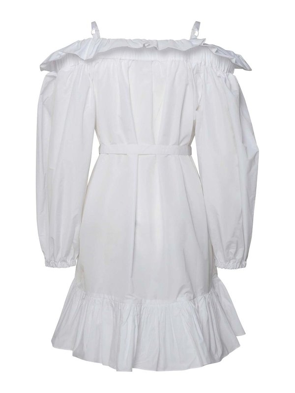 Self-Portrait White Off-Shoulder Bow Detail Mini Dress Medium image 3