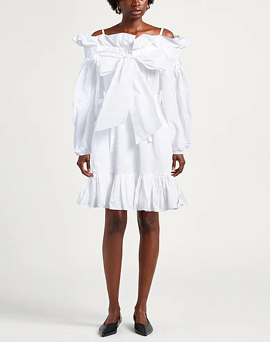 Self-Portrait White Off-Shoulder Bow Detail Mini Dress Medium image 5