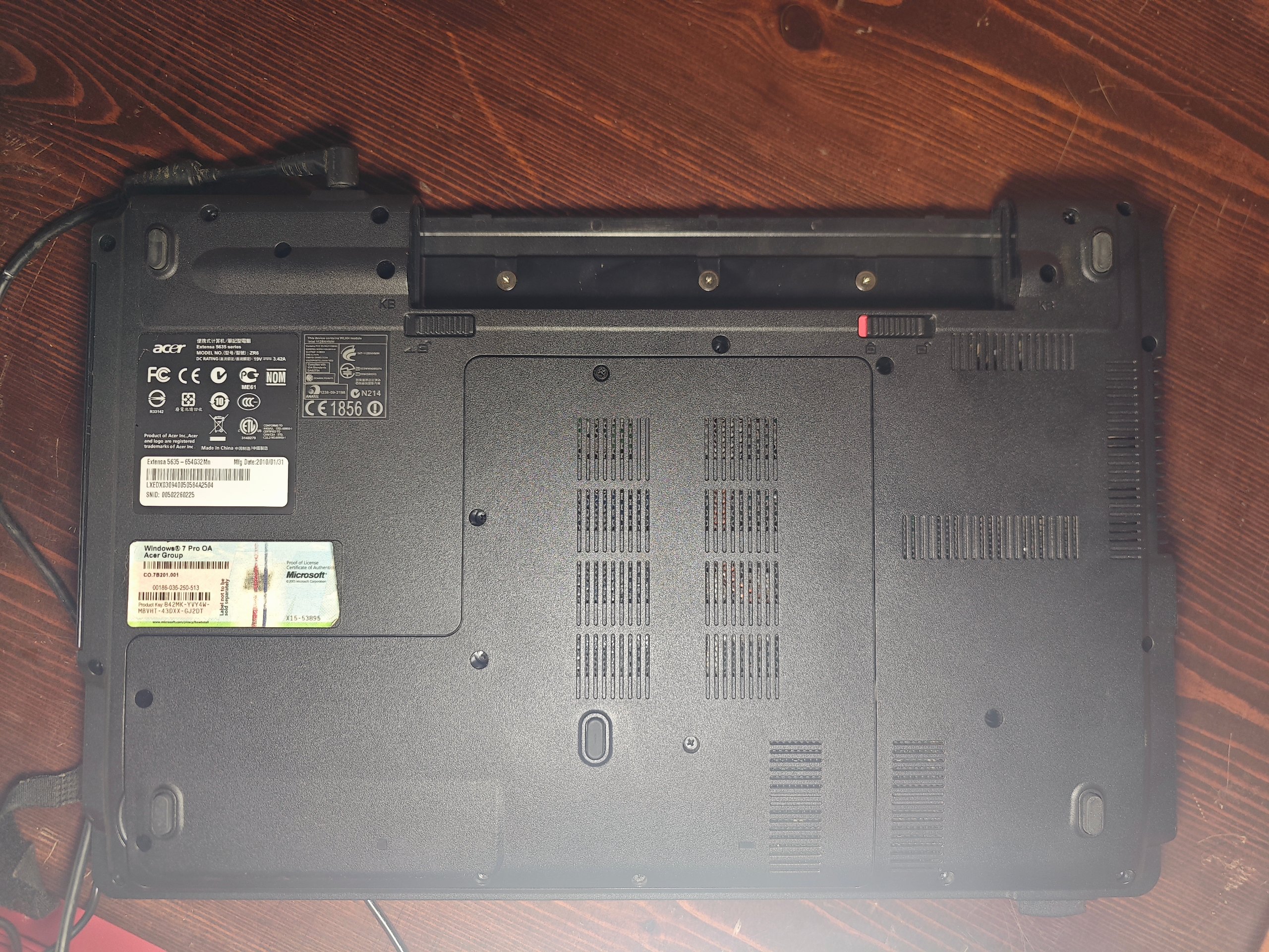 Notebook Acer Extensa 5635 Zr6 Intel 4gb Ram 500gb Hdd Dvd Senza Batteria con Alimentatore image 8