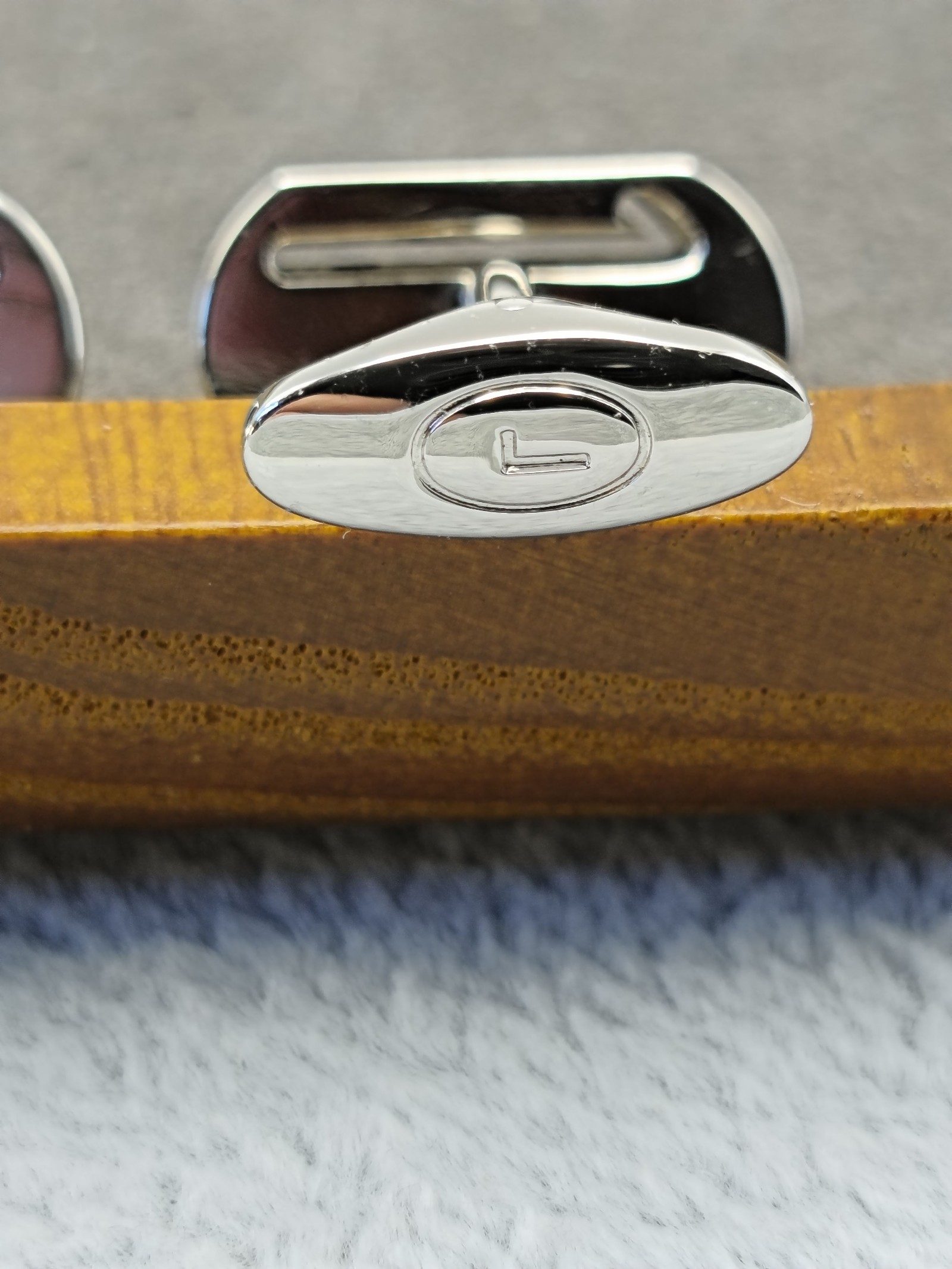 Lancel Silver Cufflinks & Tie Clip Set Silver Metal image 8