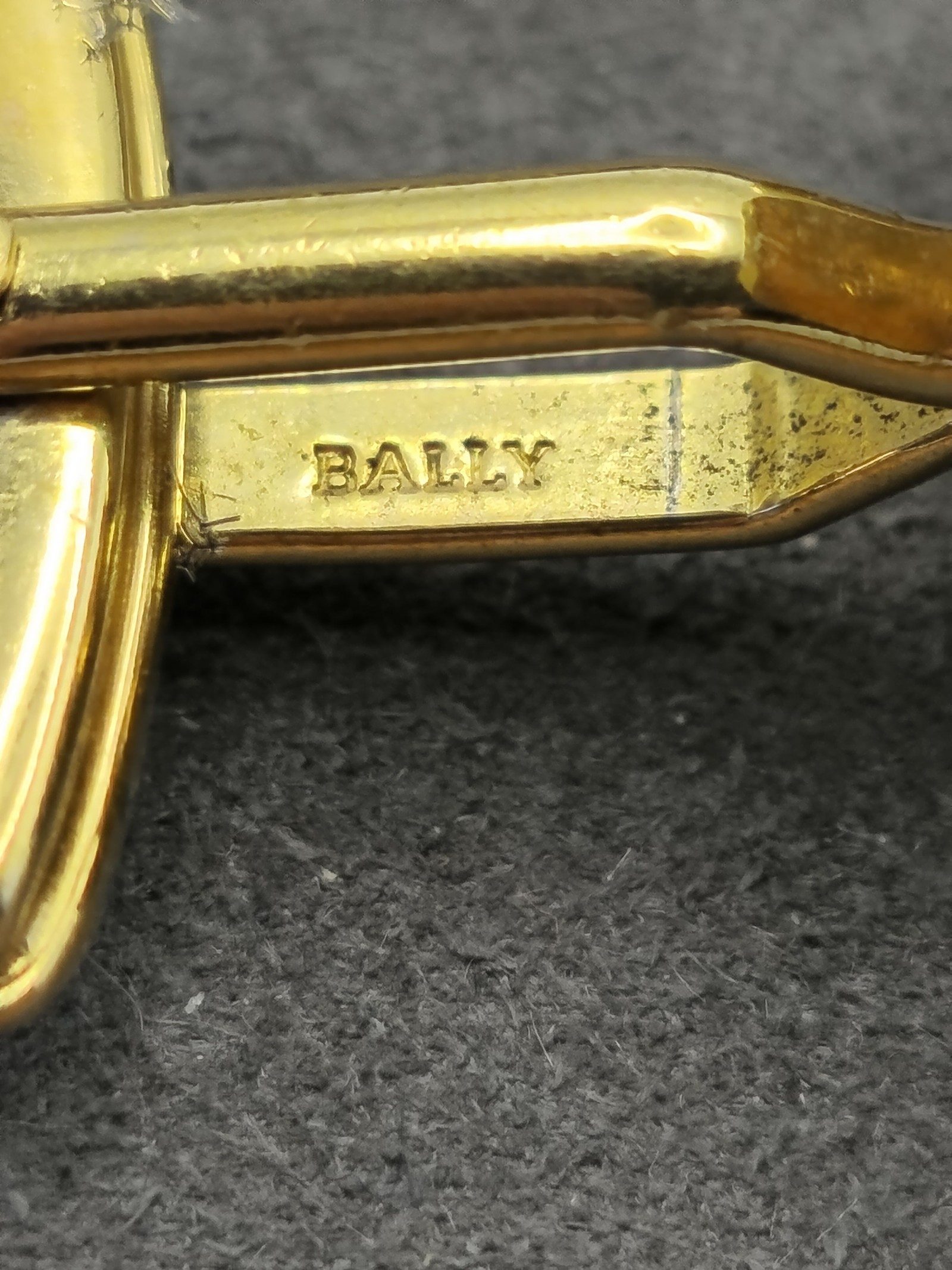 Bally Vintage Gold-tone B Logo Octagonal Cufflinks image 8