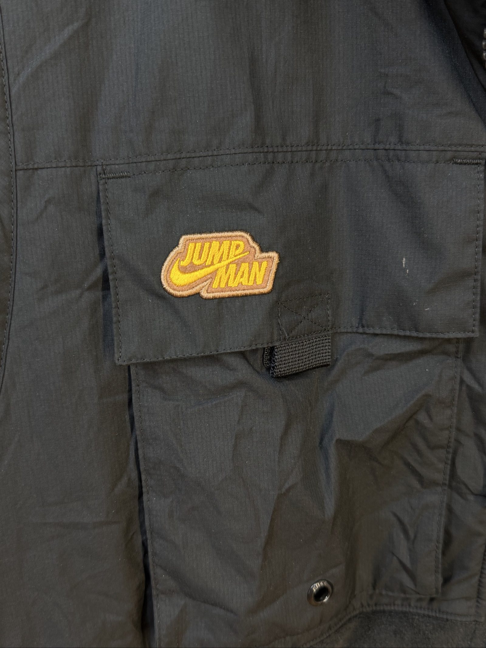 Nike Jordan Black Fleece Vest Small Loose Fit Multi Pocket image 3