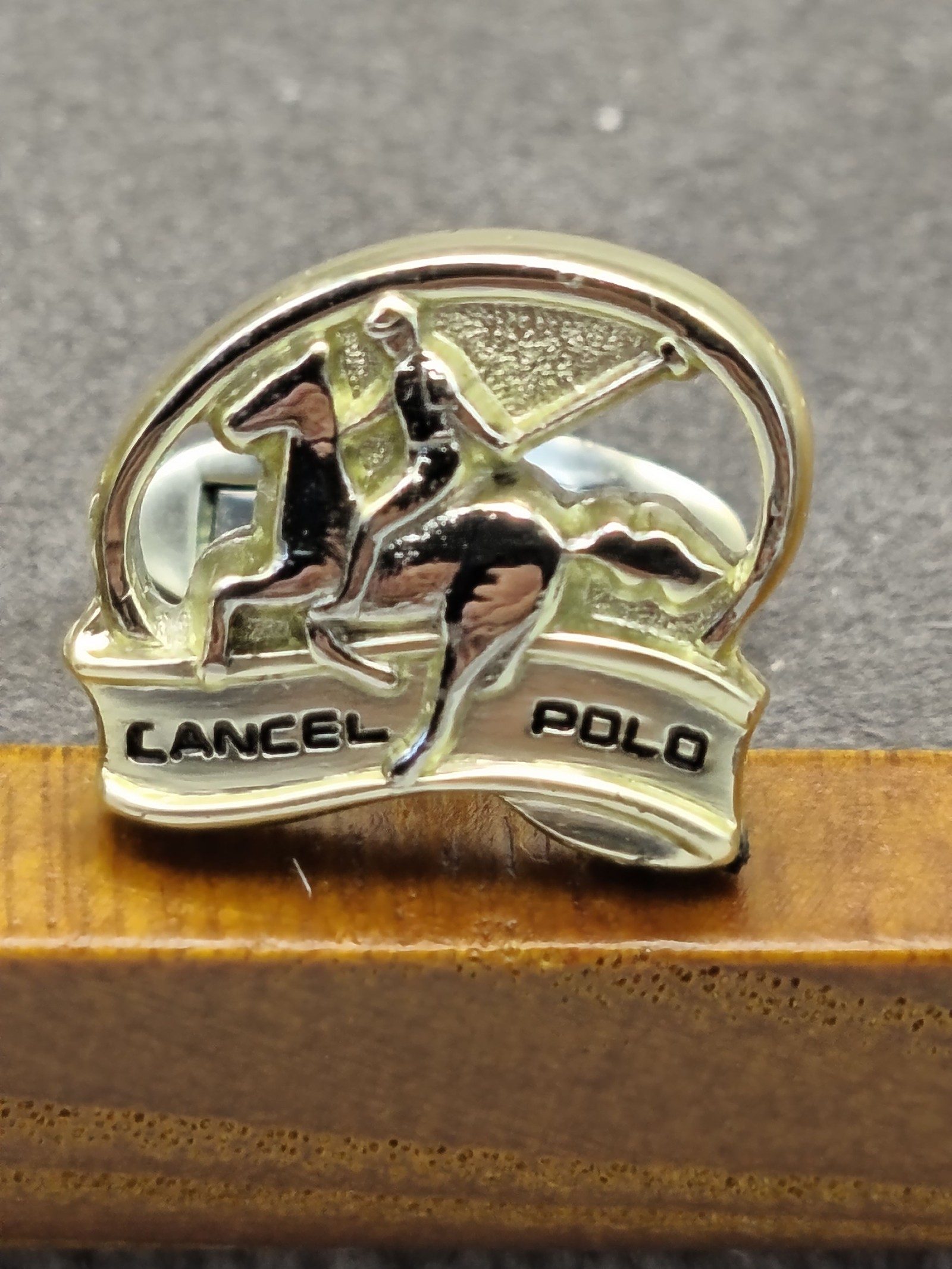 Lancel Silver tone Polo Tie Clip and Cufflinks Set image 4