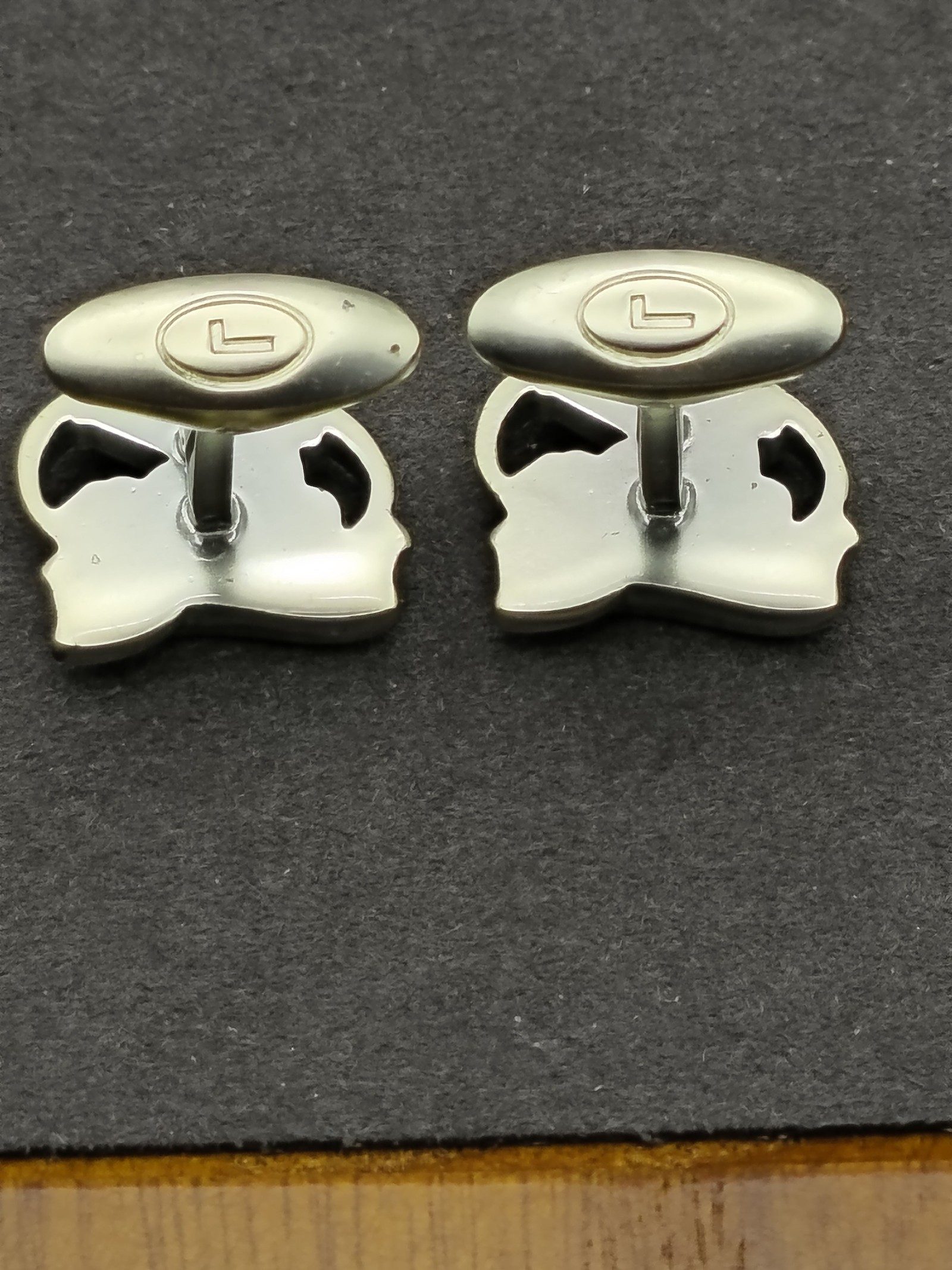 Lancel Silver tone Polo Tie Clip and Cufflinks Set image 6