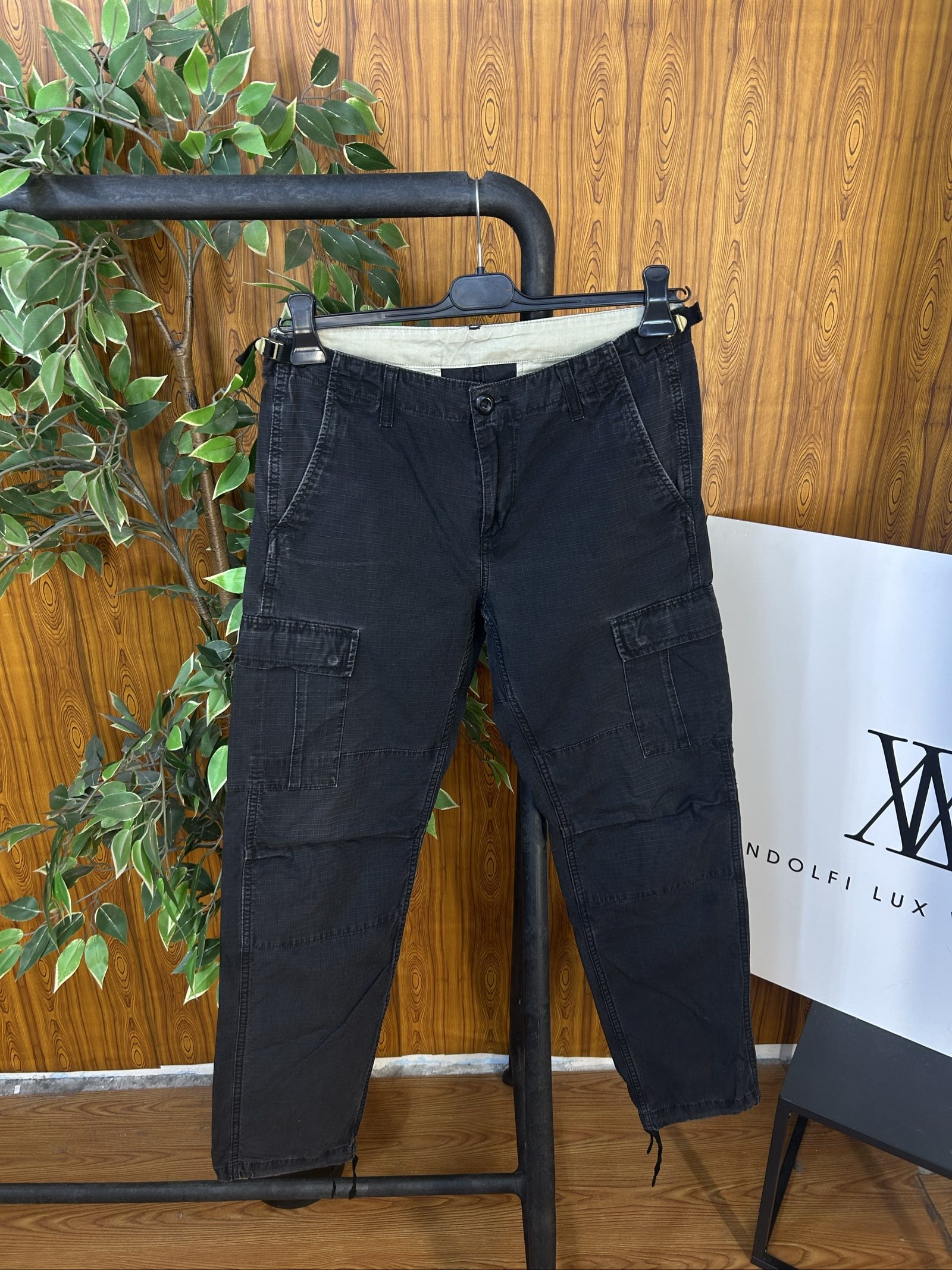 Carhartt Black Aviation Pants 30x32 Ripstop Cotton