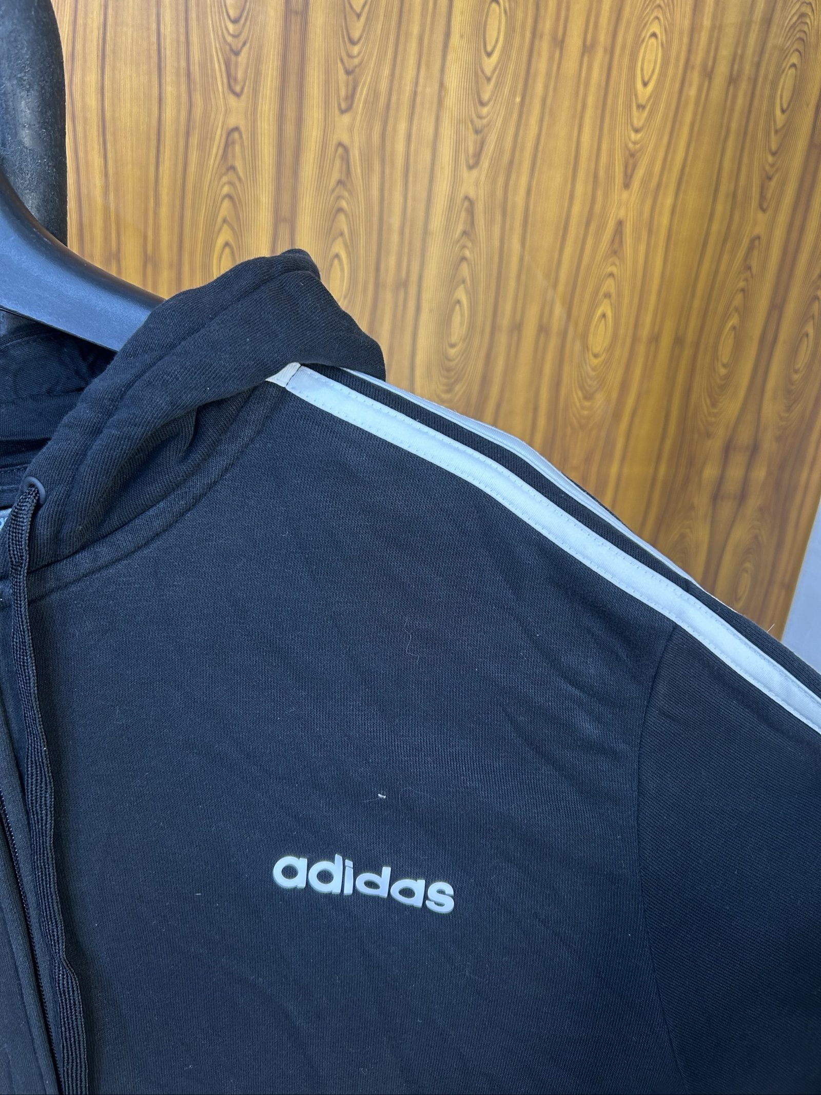 Adidas Black & White Hoodie XL Full Zip image 2