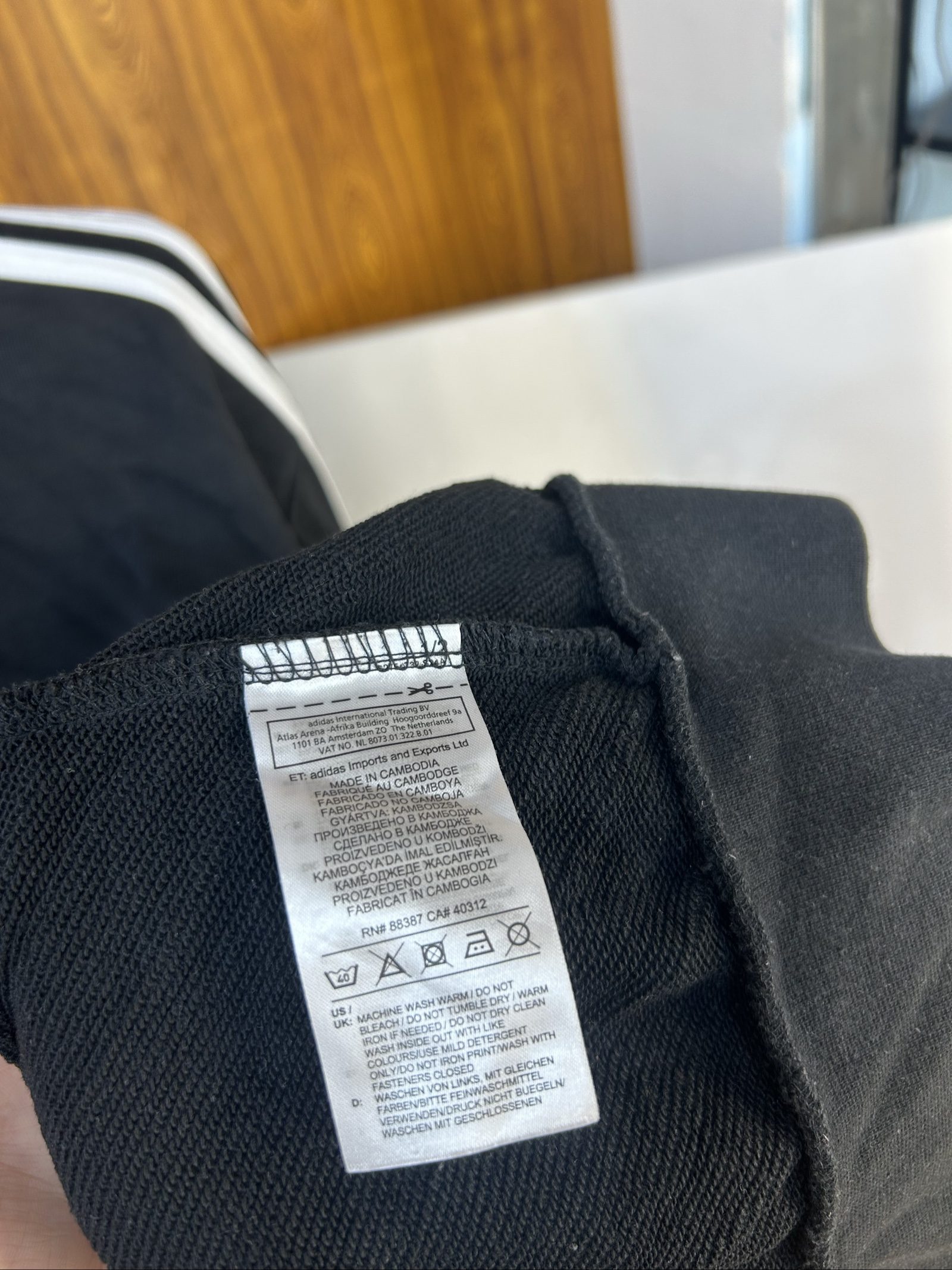 Adidas Black & White Hoodie XL Full Zip image 4