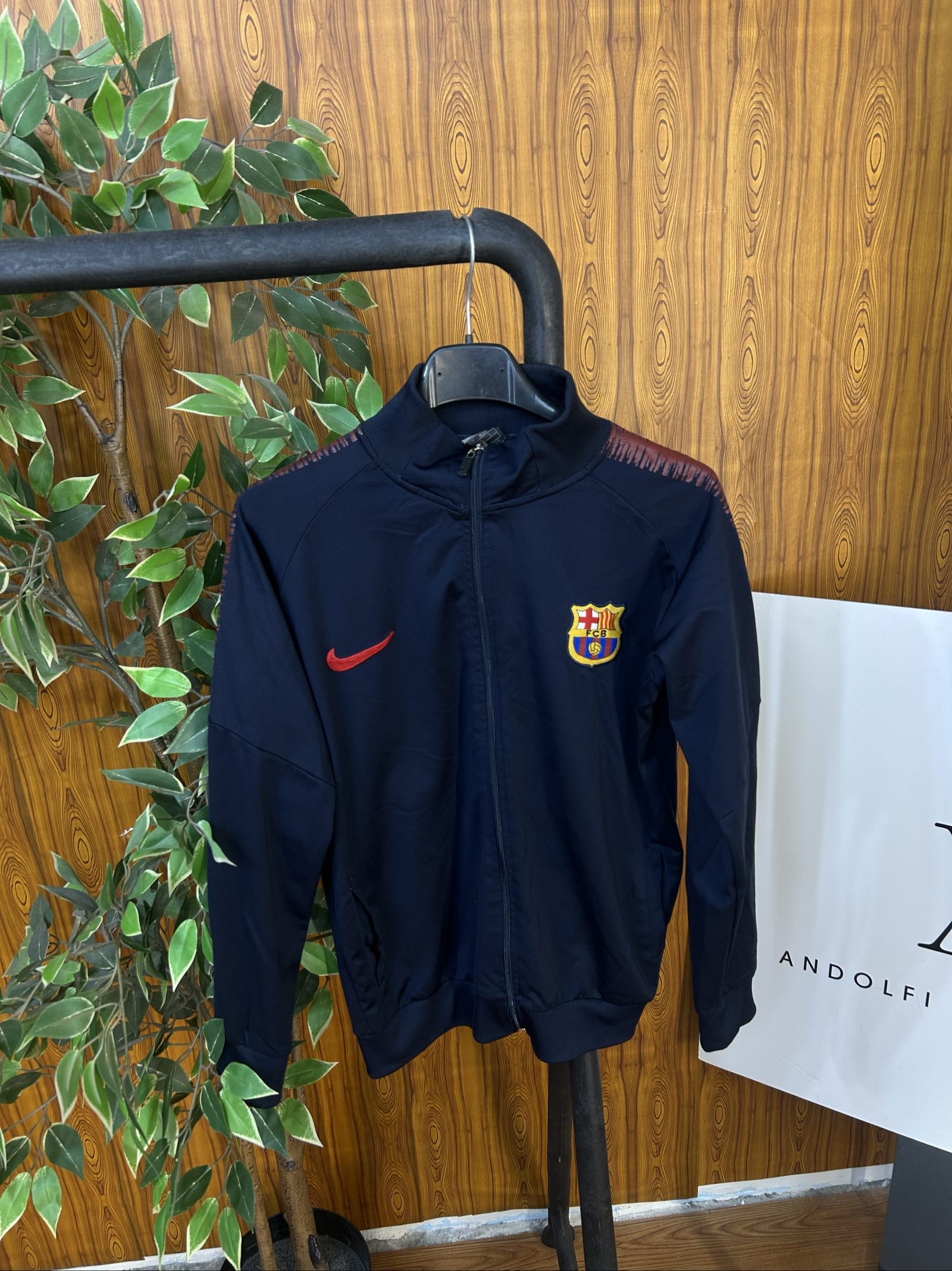 Nike Men's Navy & Red FC Barcelona Track Jacket XS