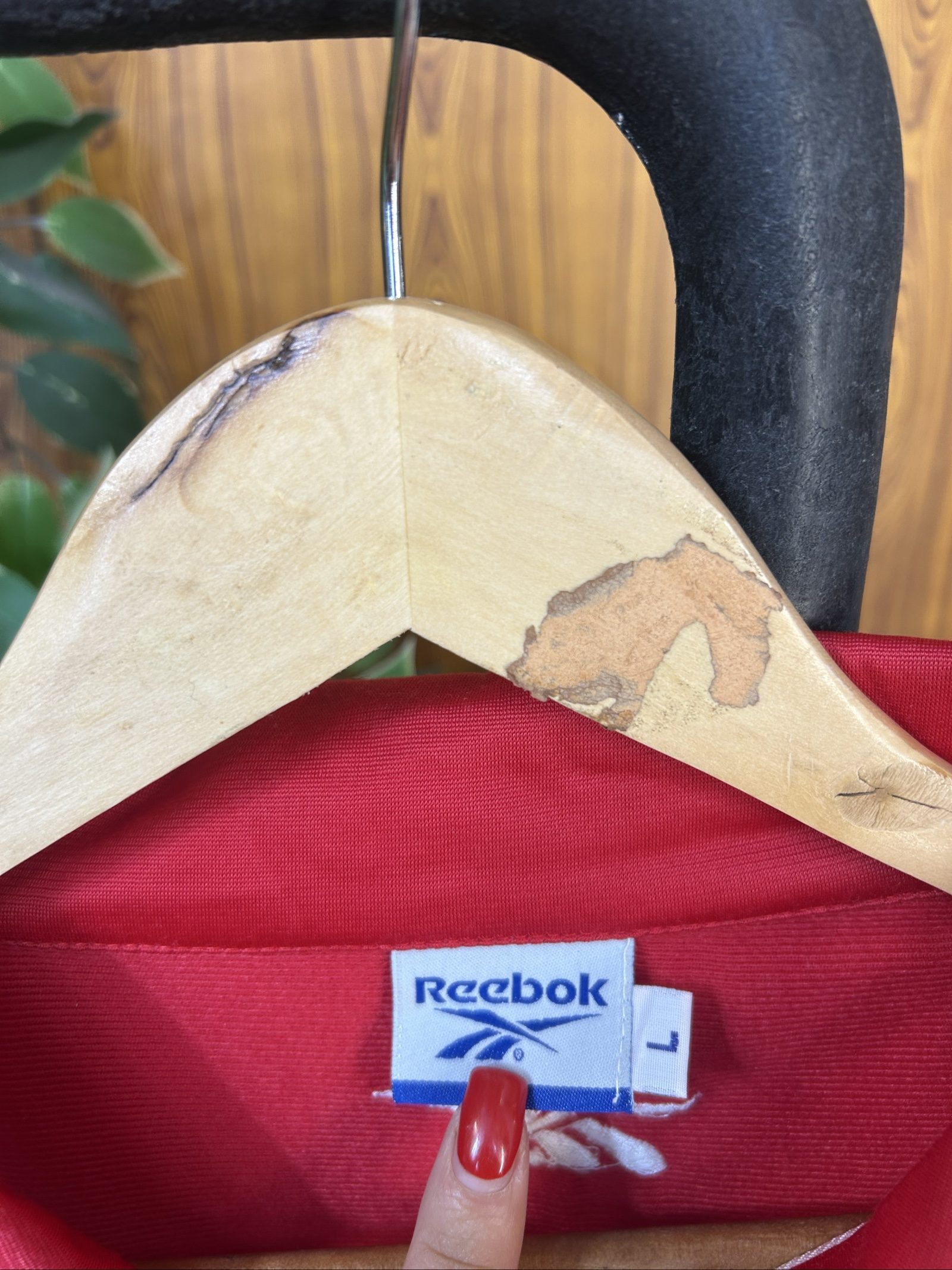 Reebok Red & White Track Jacket Large image 2
