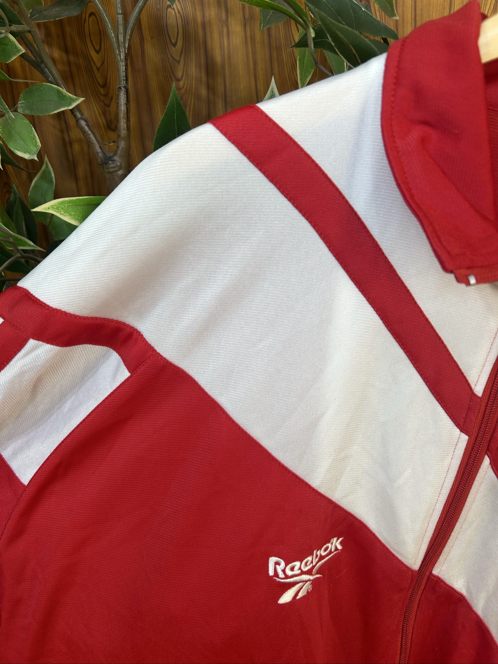 Reebok Red & White Track Jacket Large image 3