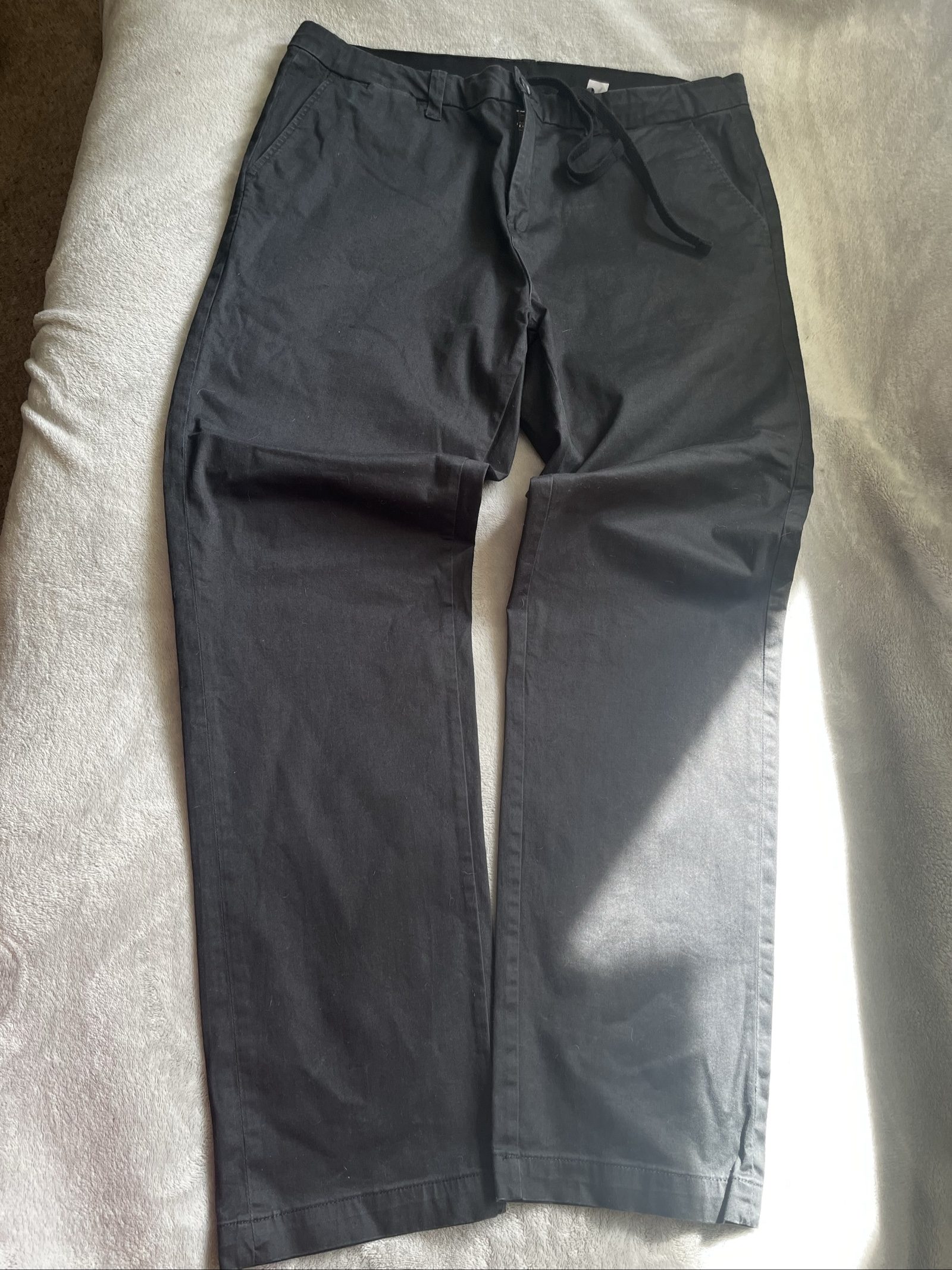 Very Man Black Cotton Chinos Waist 36 Regular