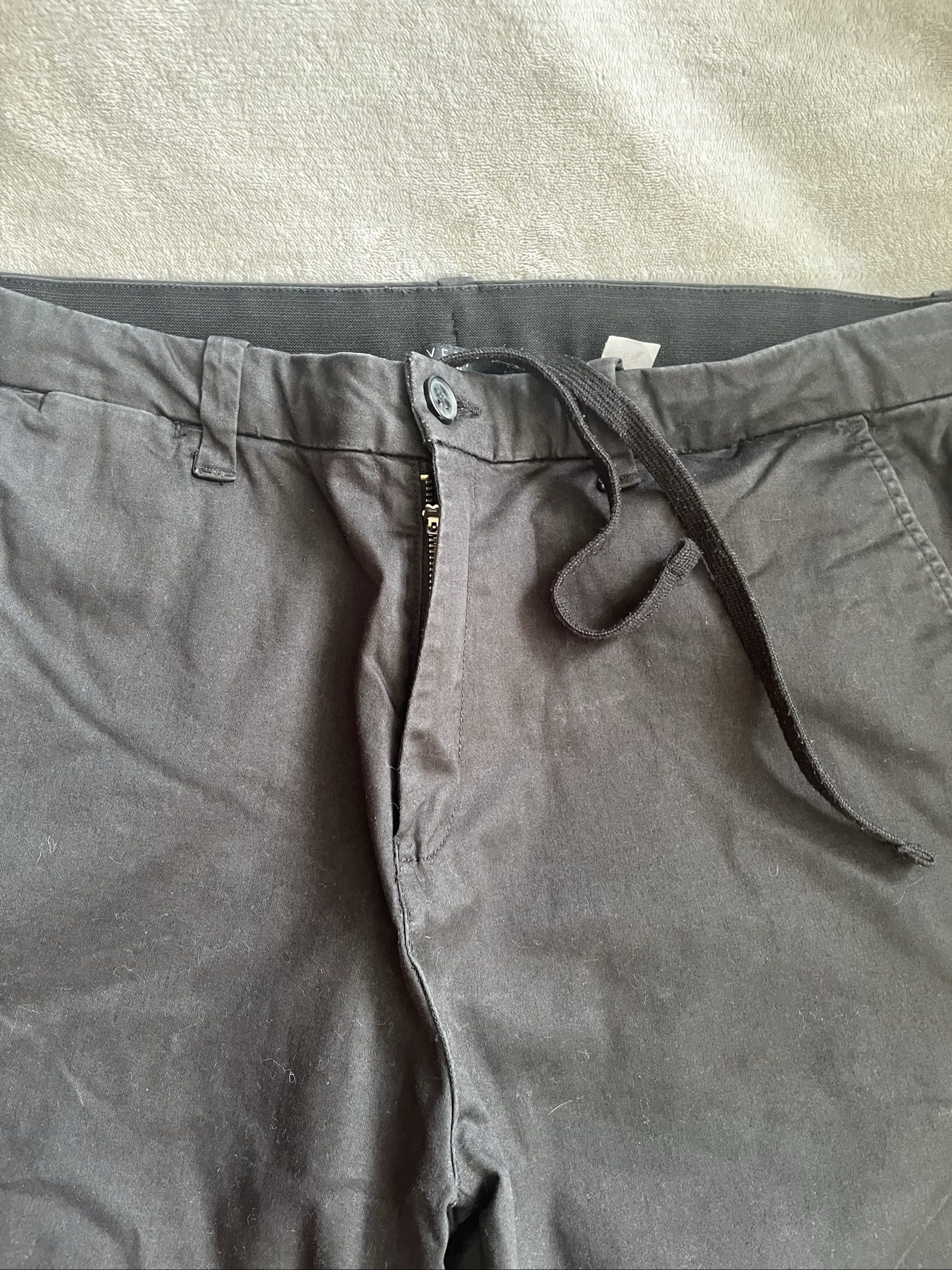 Very Man Black Cotton Chinos Waist 36 Regular image 2