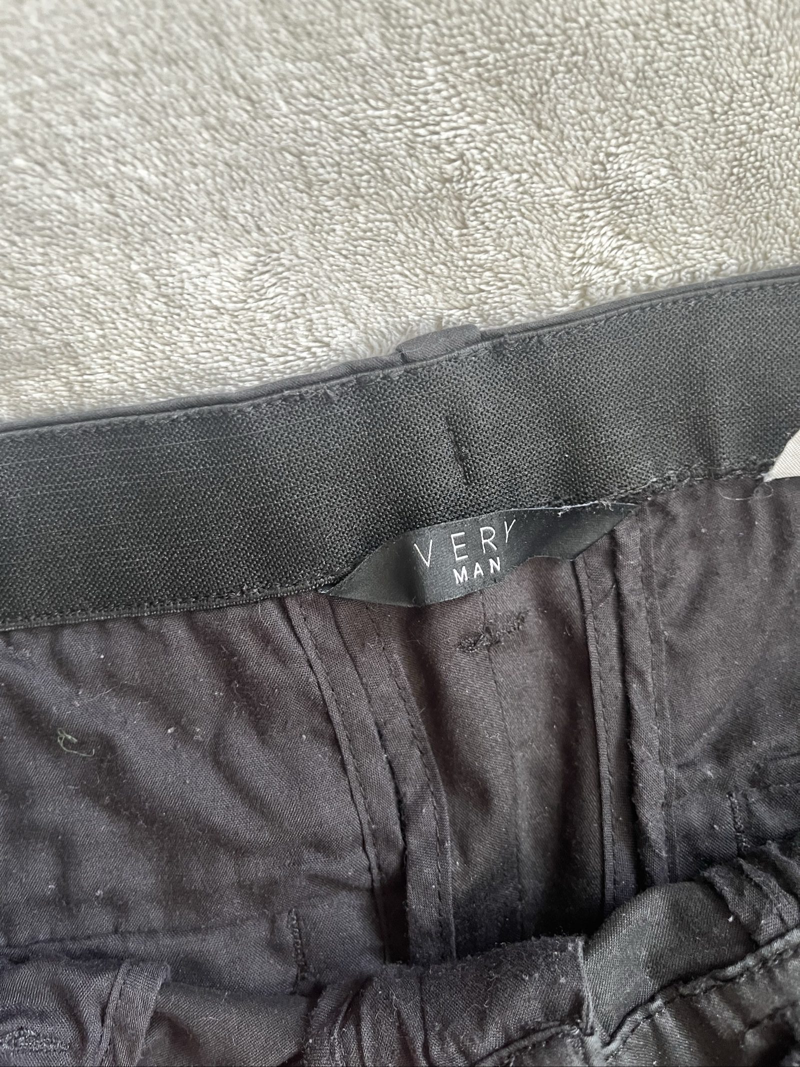 Very Man Black Cotton Chinos Waist 36 Regular image 3