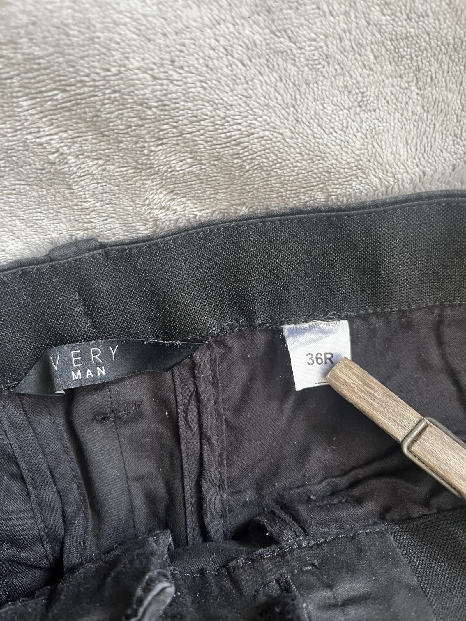 Very Man Black Cotton Chinos Waist 36 Regular image 4