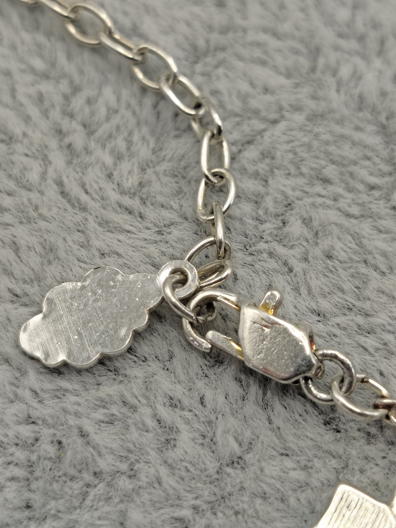 Courrèges Silver Logo Charm Necklace Unisex image 6