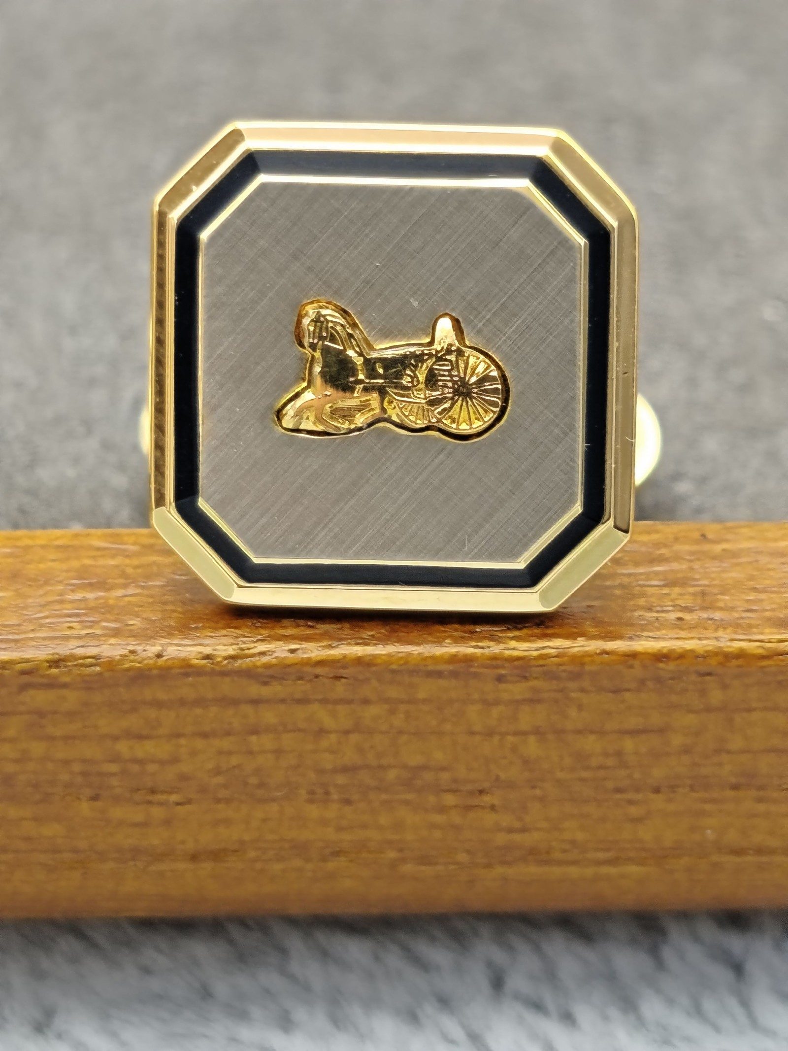 Celine Gold & Silver Tie Clip & Cufflinks Set image 8