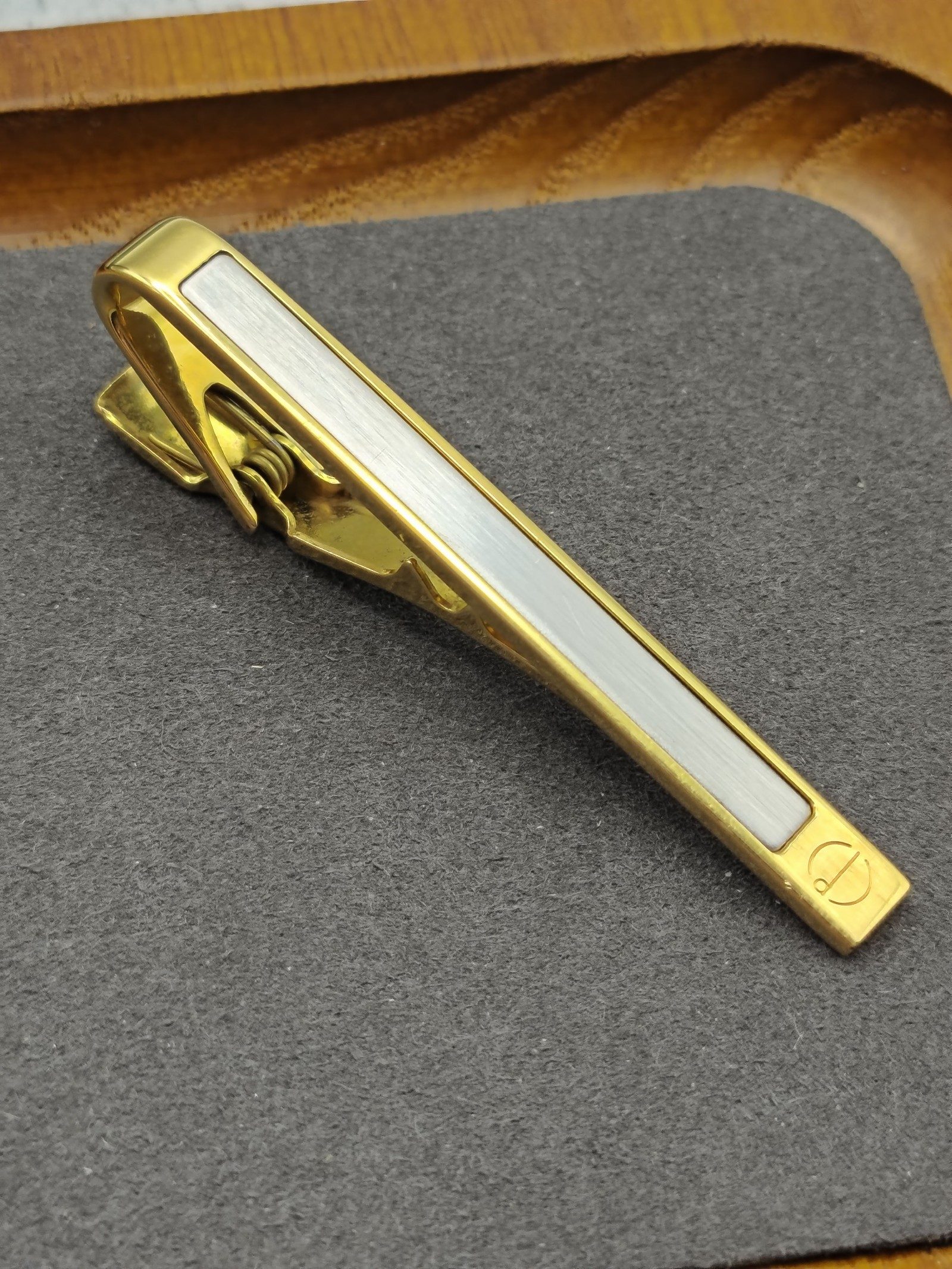 Dunhill Gold & Silver Tie Clip with Case image 4