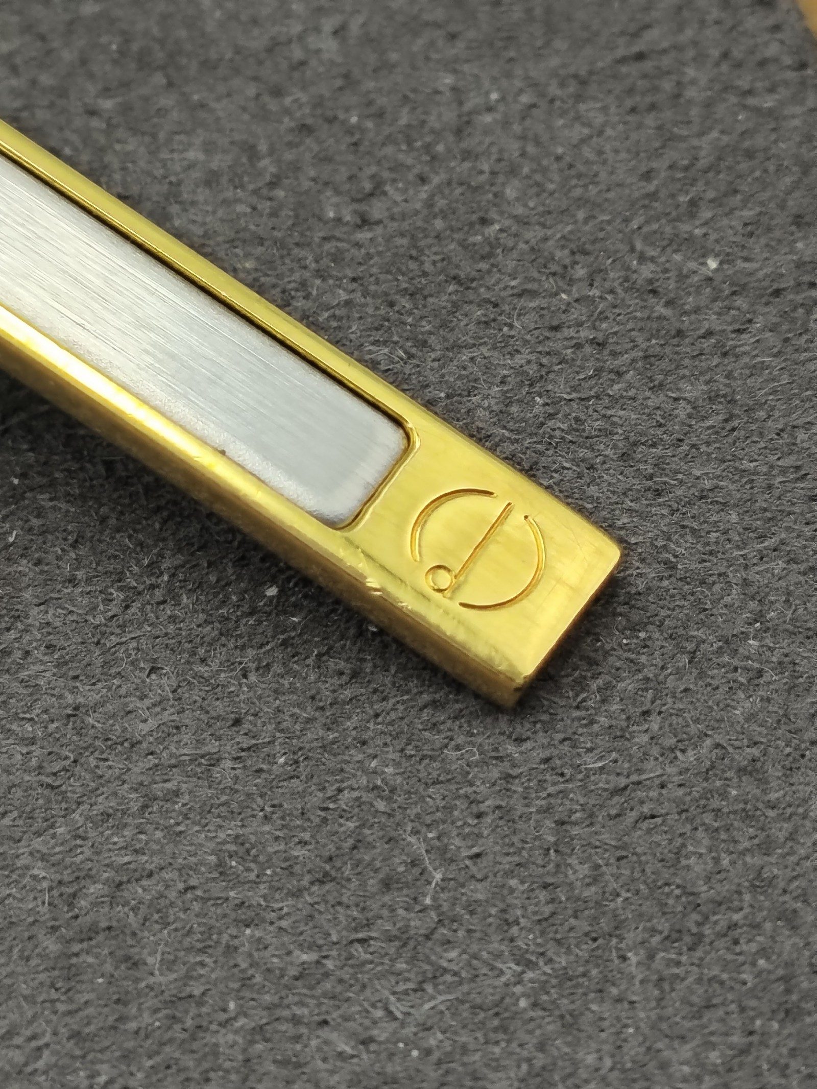 Dunhill Gold & Silver Tie Clip with Case image 5