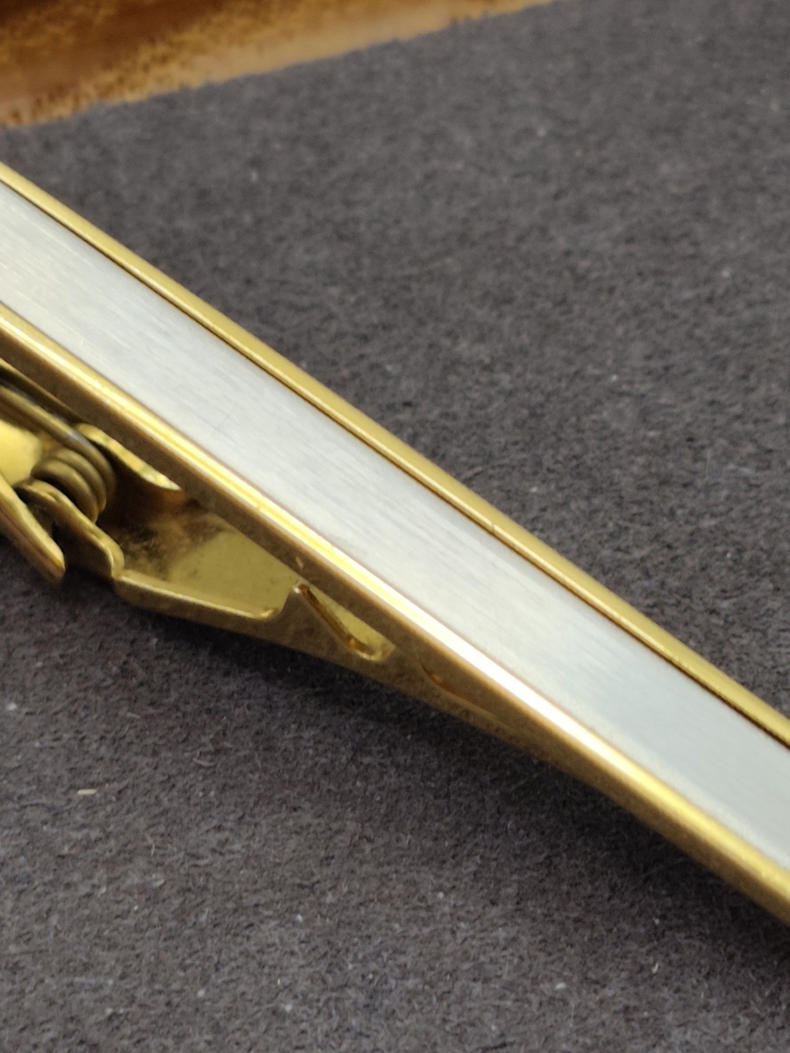 Dunhill Gold & Silver Tie Clip with Case image 6