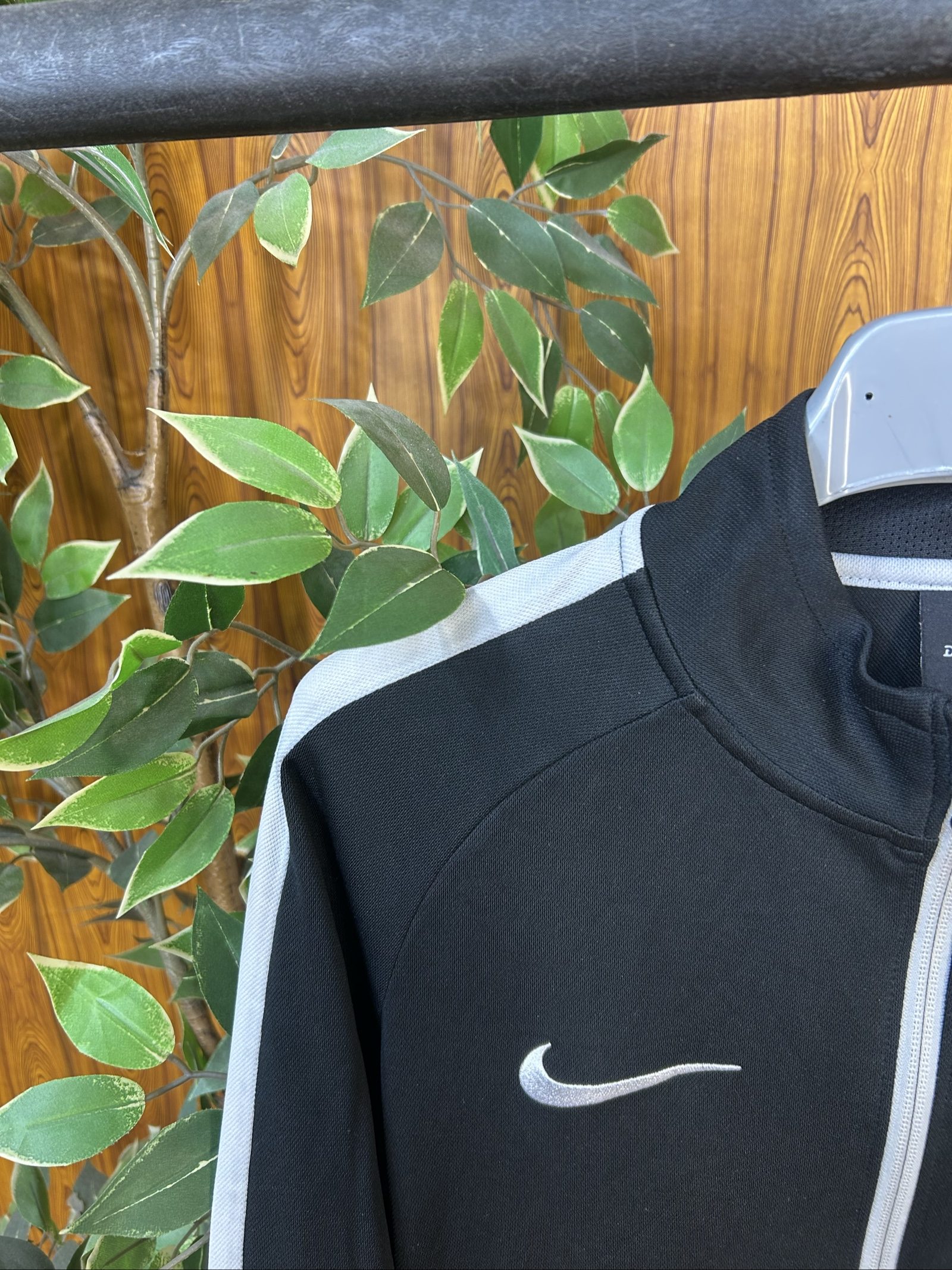 Nike Men's Black & Grey Dri-FIT Polyester Track Jacket Medium image 2