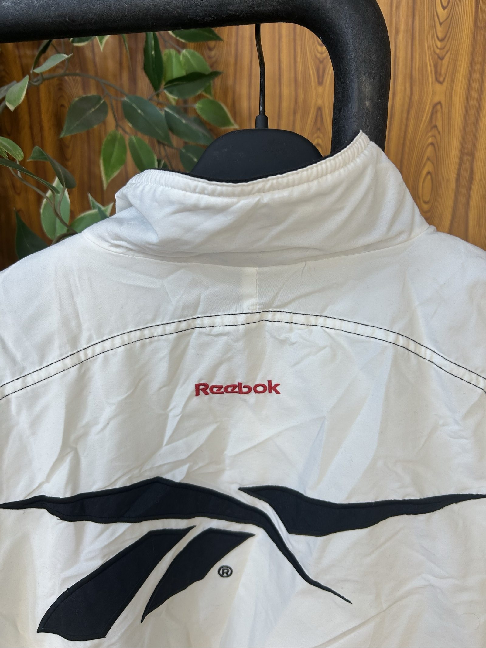 Reebok White Polyester Track Jacket Medium image 7