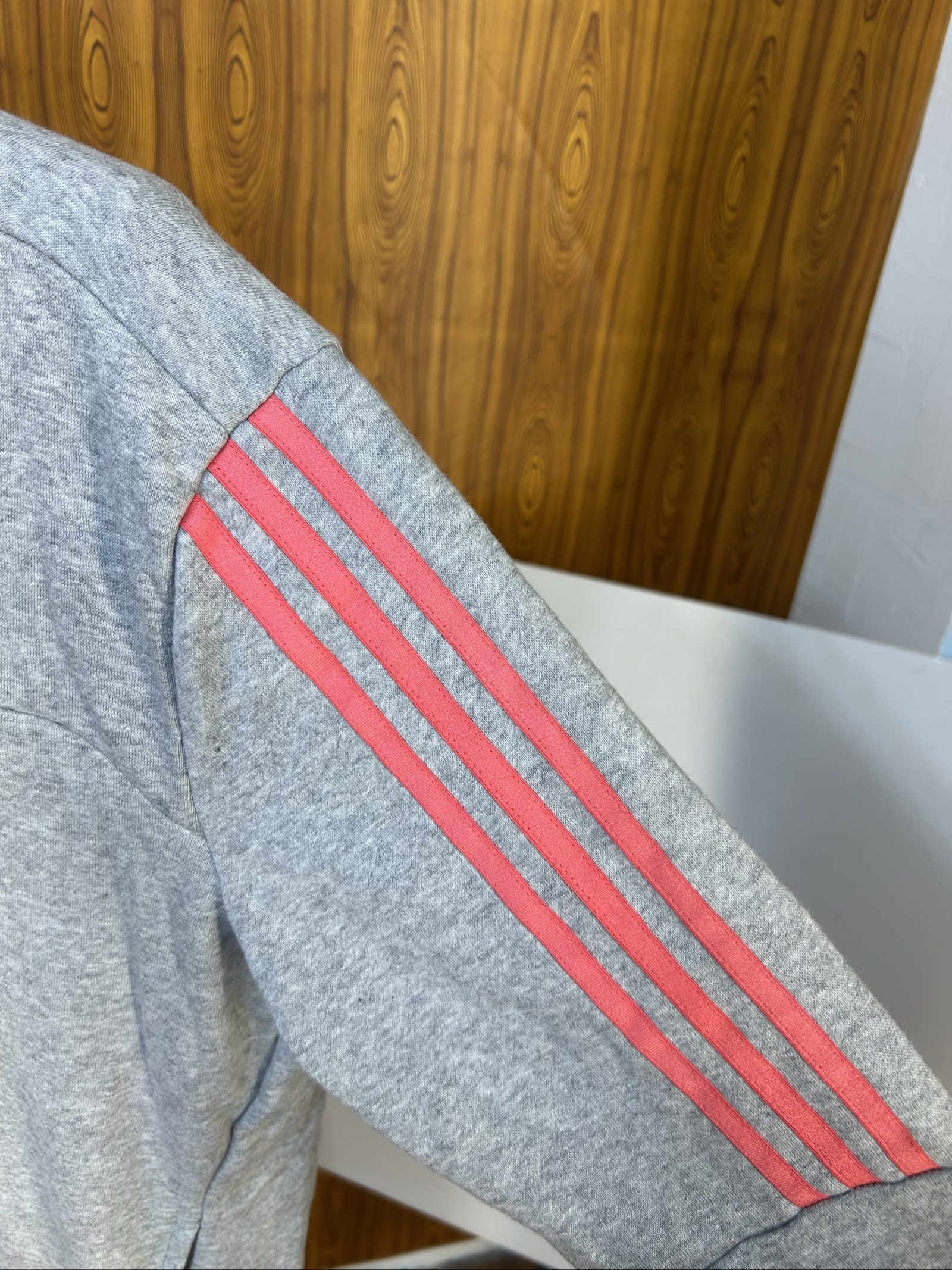 Adidas Grey & Pink Logo Track Jacket Large image 5