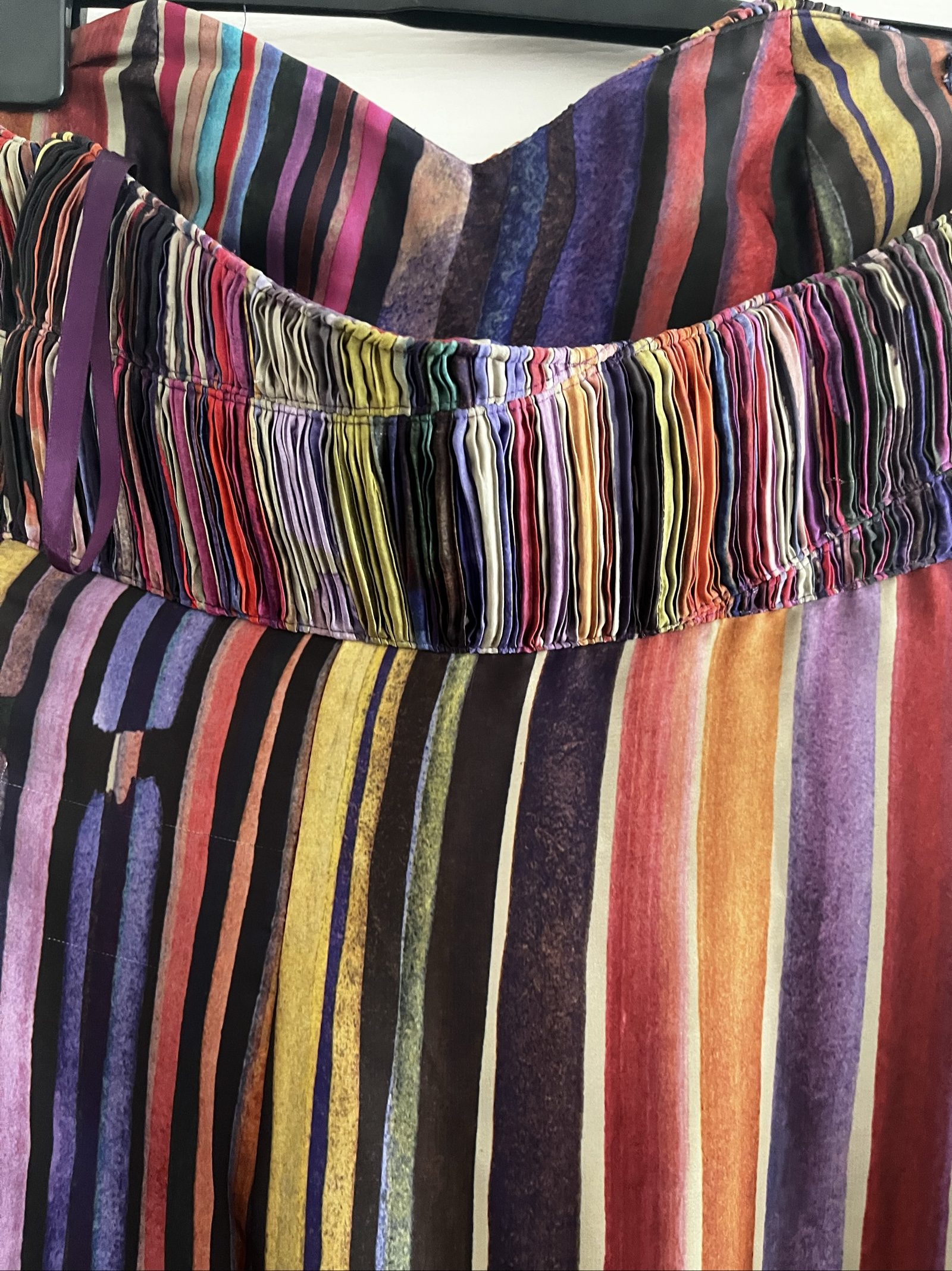 Ted Baker Multicolour Strapless Maxi Dress Size 12 Striped Pattern image 7