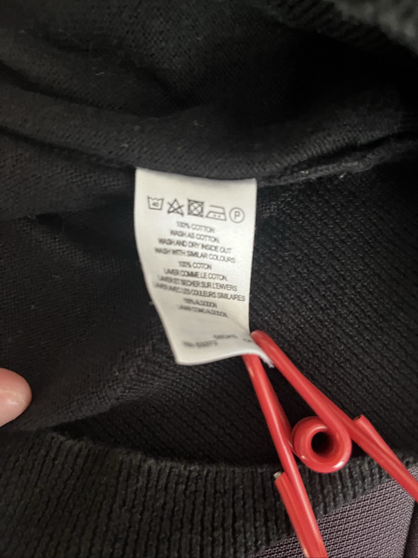French Connection Men's Black & Grey Cotton Jumper Large image 5