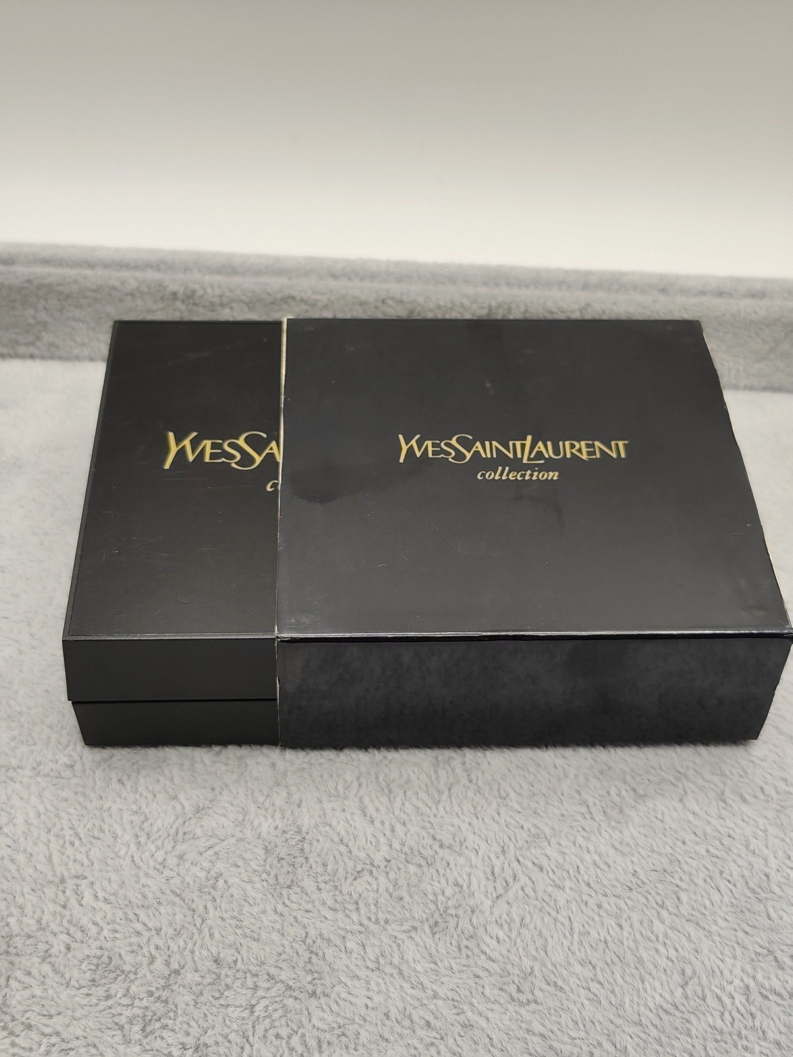Yves Saint Laurent Gold & Silver Tone Cufflinks & Tie Clip Set image 3