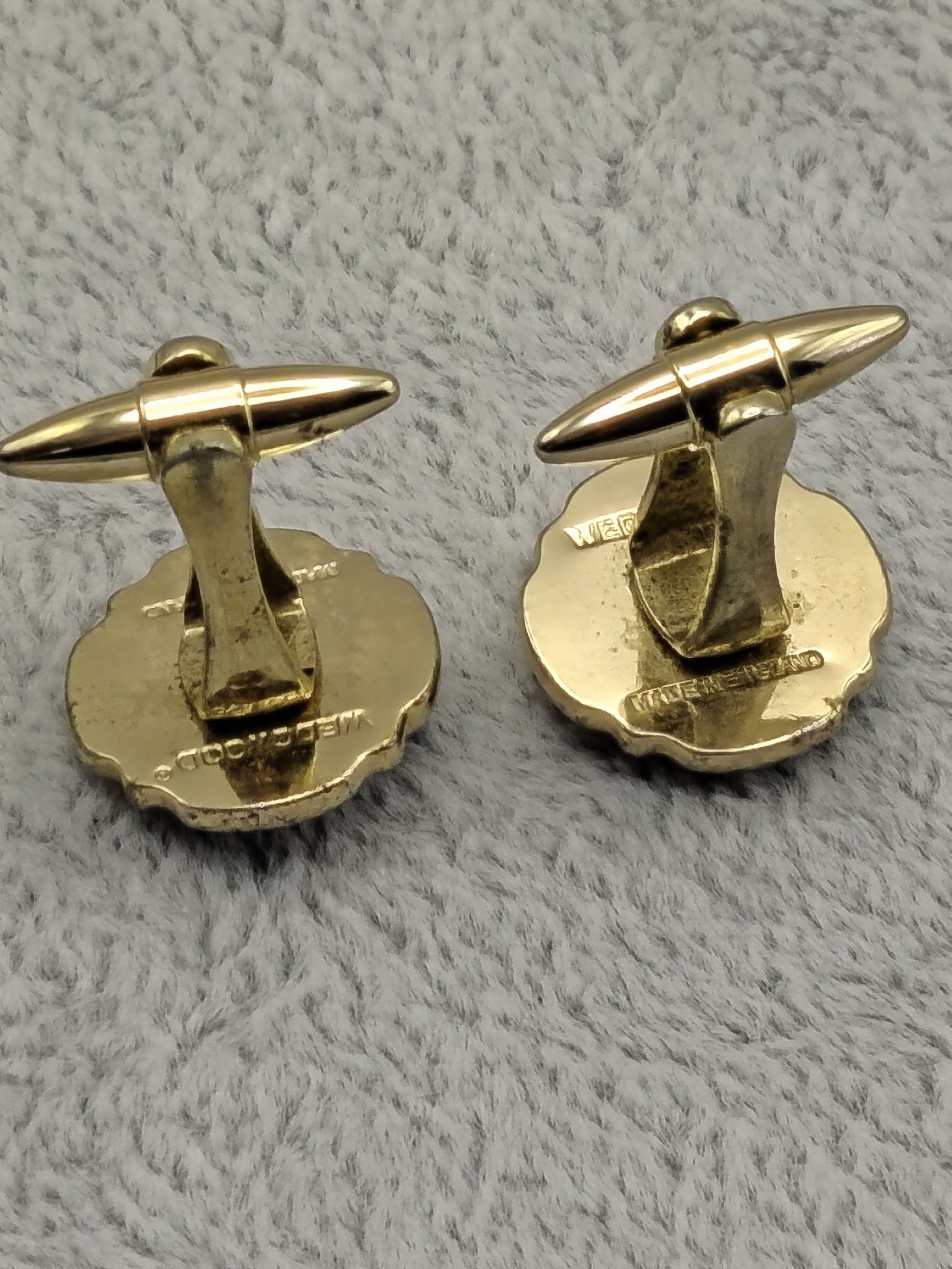 Wedgwood Blue & White Viking Ship Cufflinks & Tie Clip Set image 7