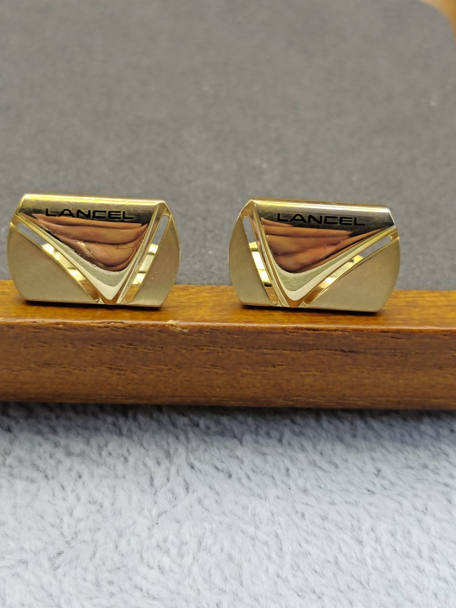 Lancel Gold-Tone Tie Clip & Cufflinks Set image 3