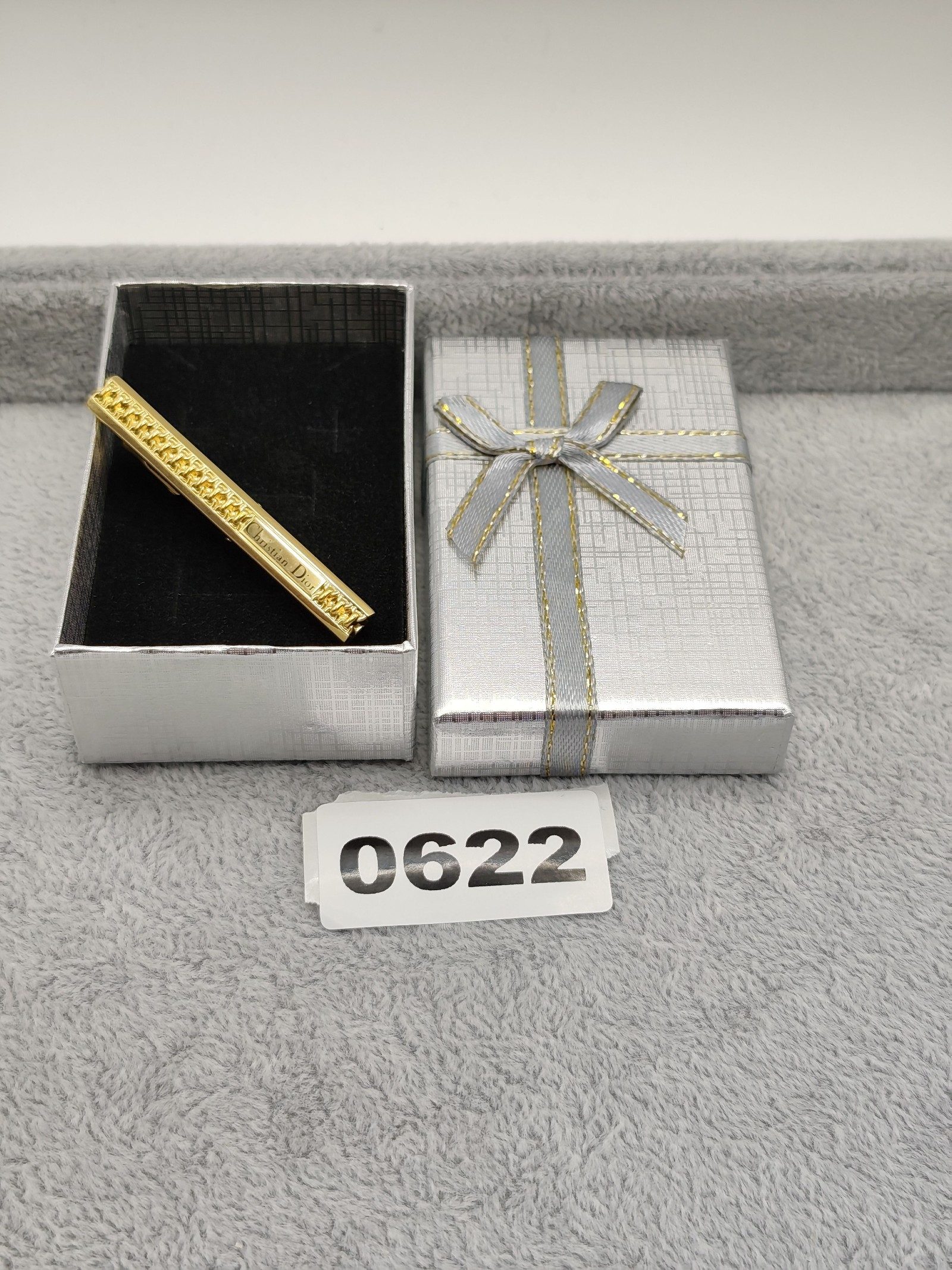 Christian Dior Gold Tone Tie Clip Bar