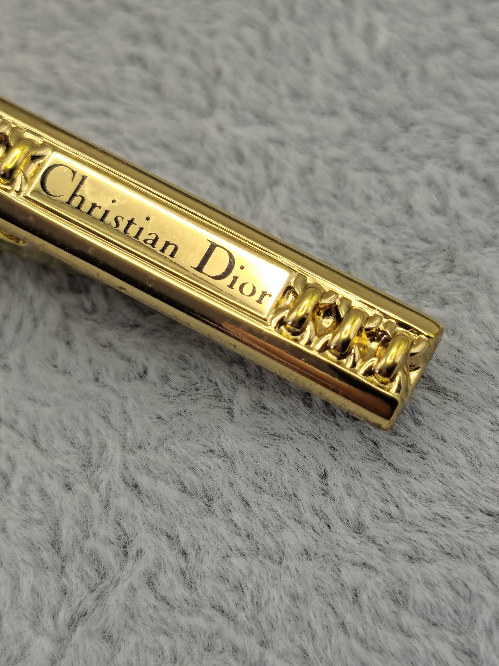 Christian Dior Gold Tone Tie Clip Bar image 4