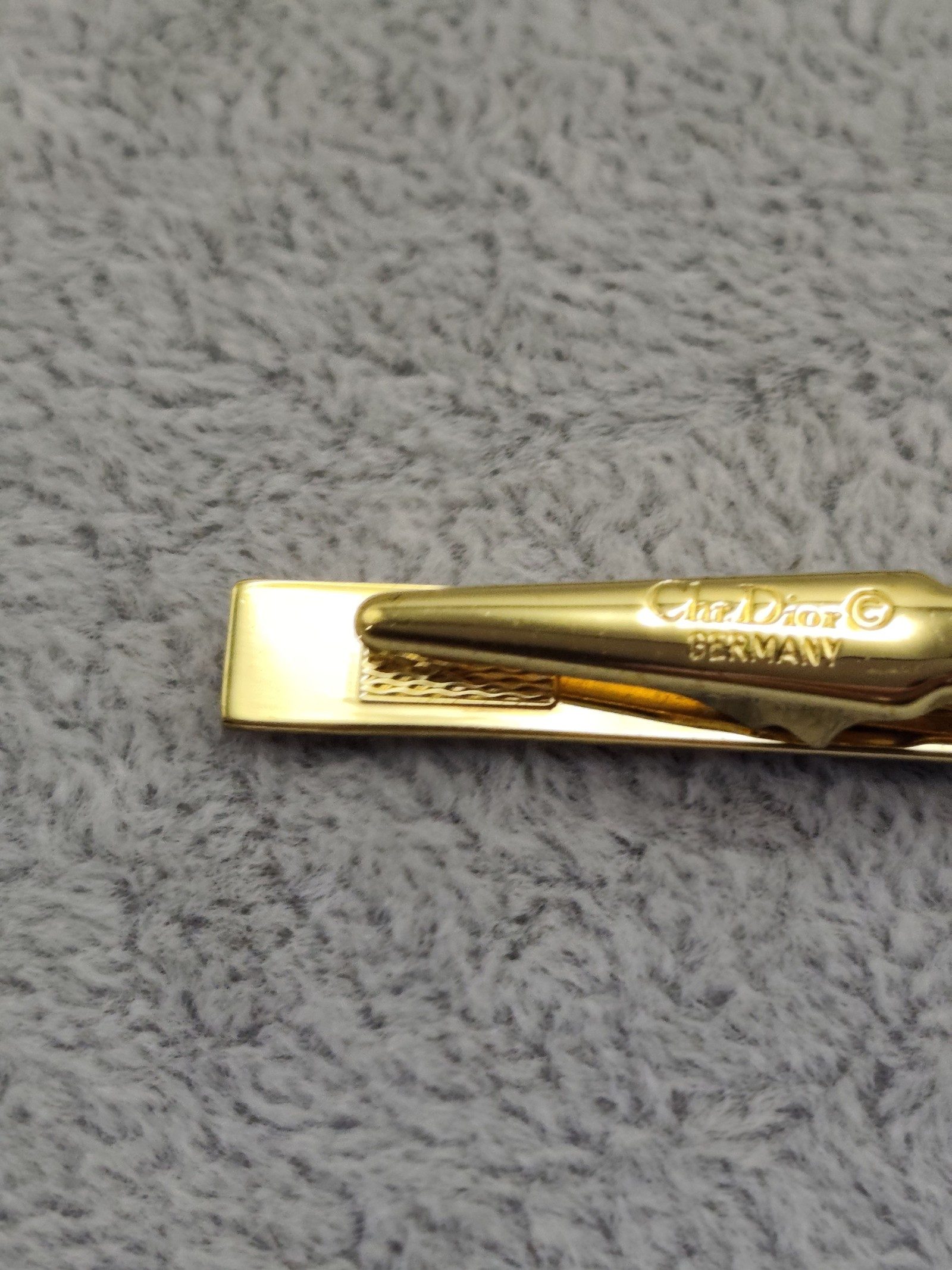 Christian Dior Gold Tone Tie Clip Bar image 8