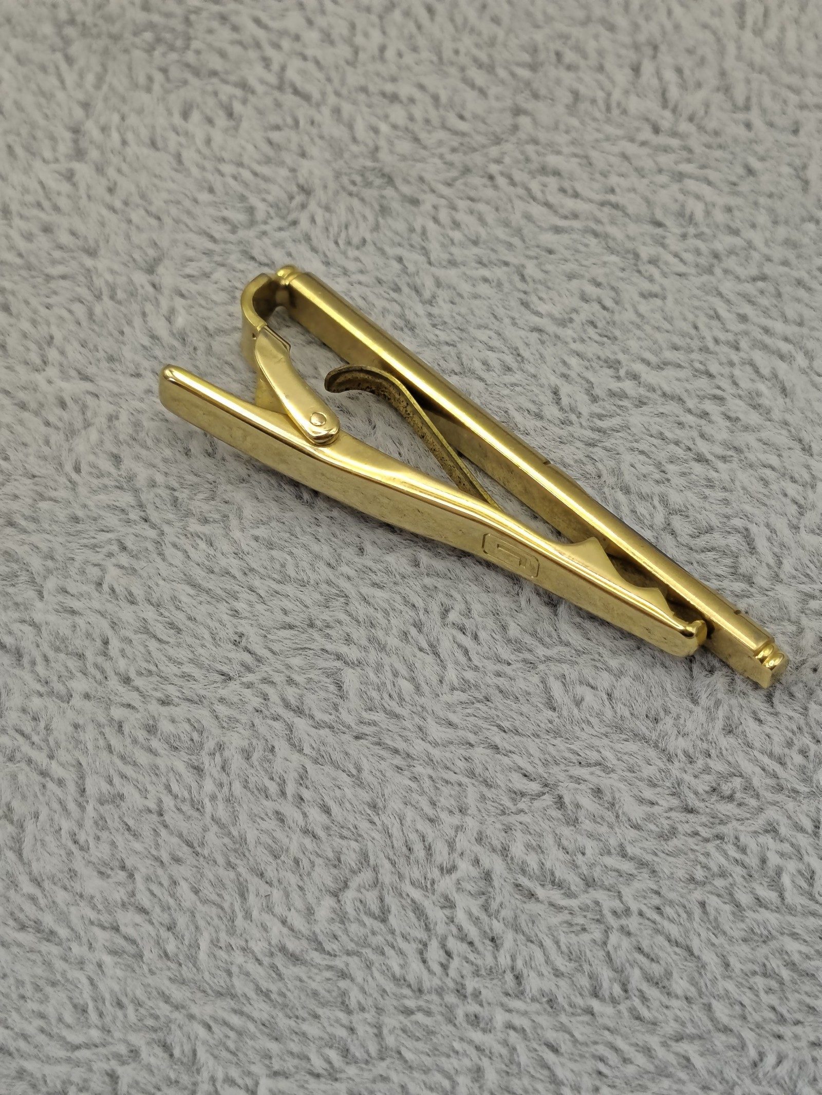Lancel Gold Tone Metal Tie Clip with Gift Box image 4