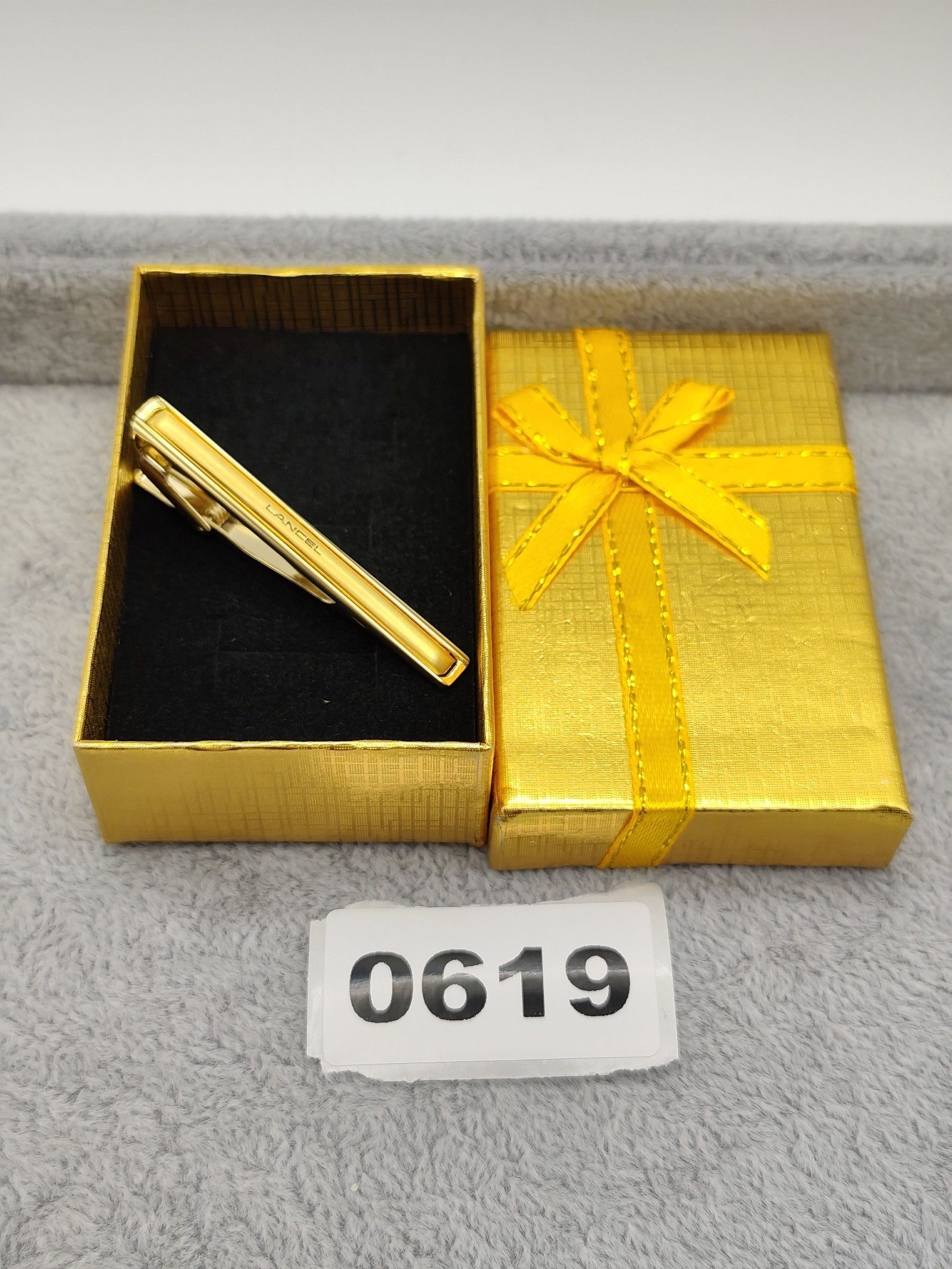 Lancel Gold Plated Tie Clip French Luxury Vintage