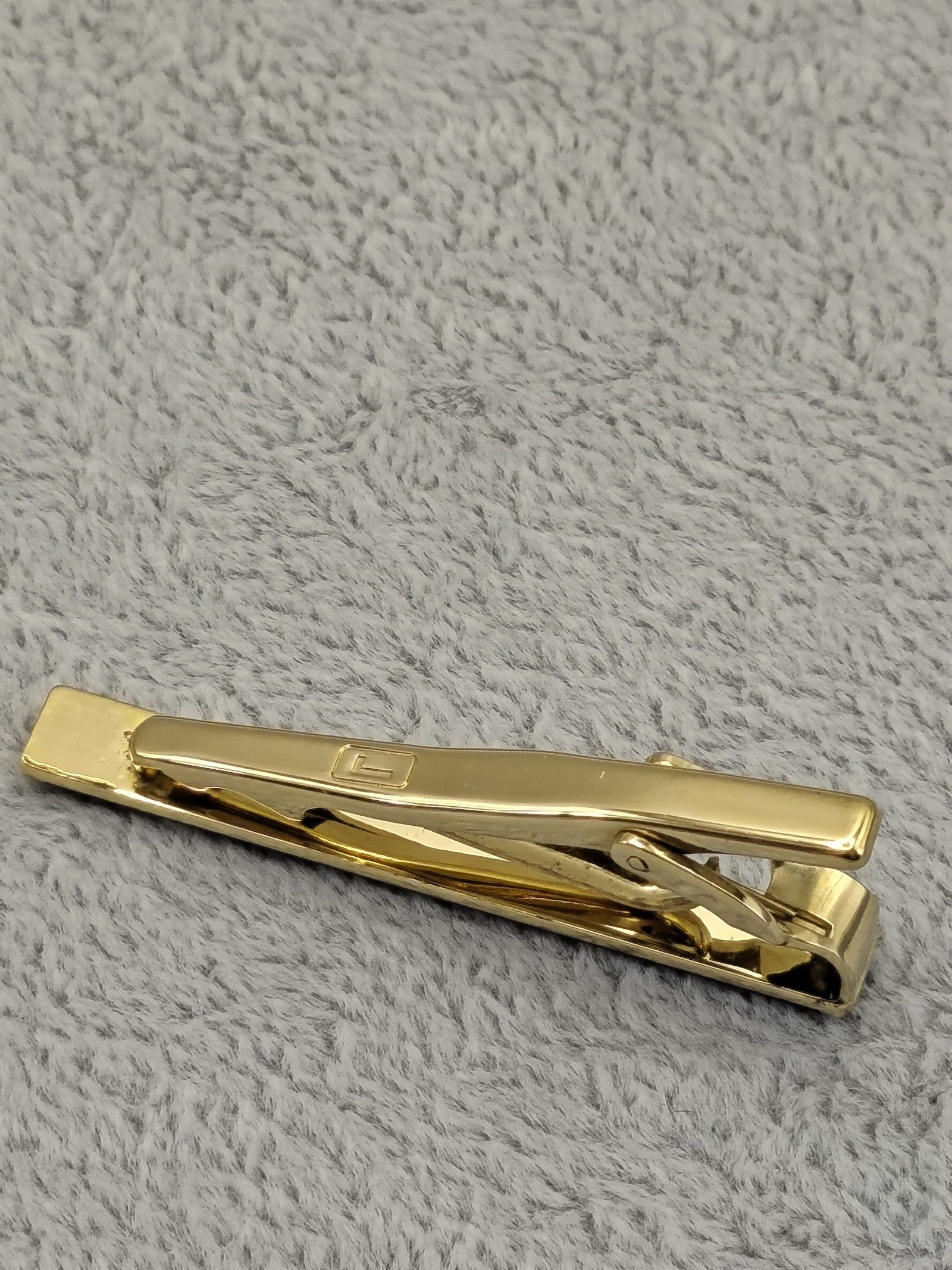 Lancel Gold & Black Tie Bar Clip image 7