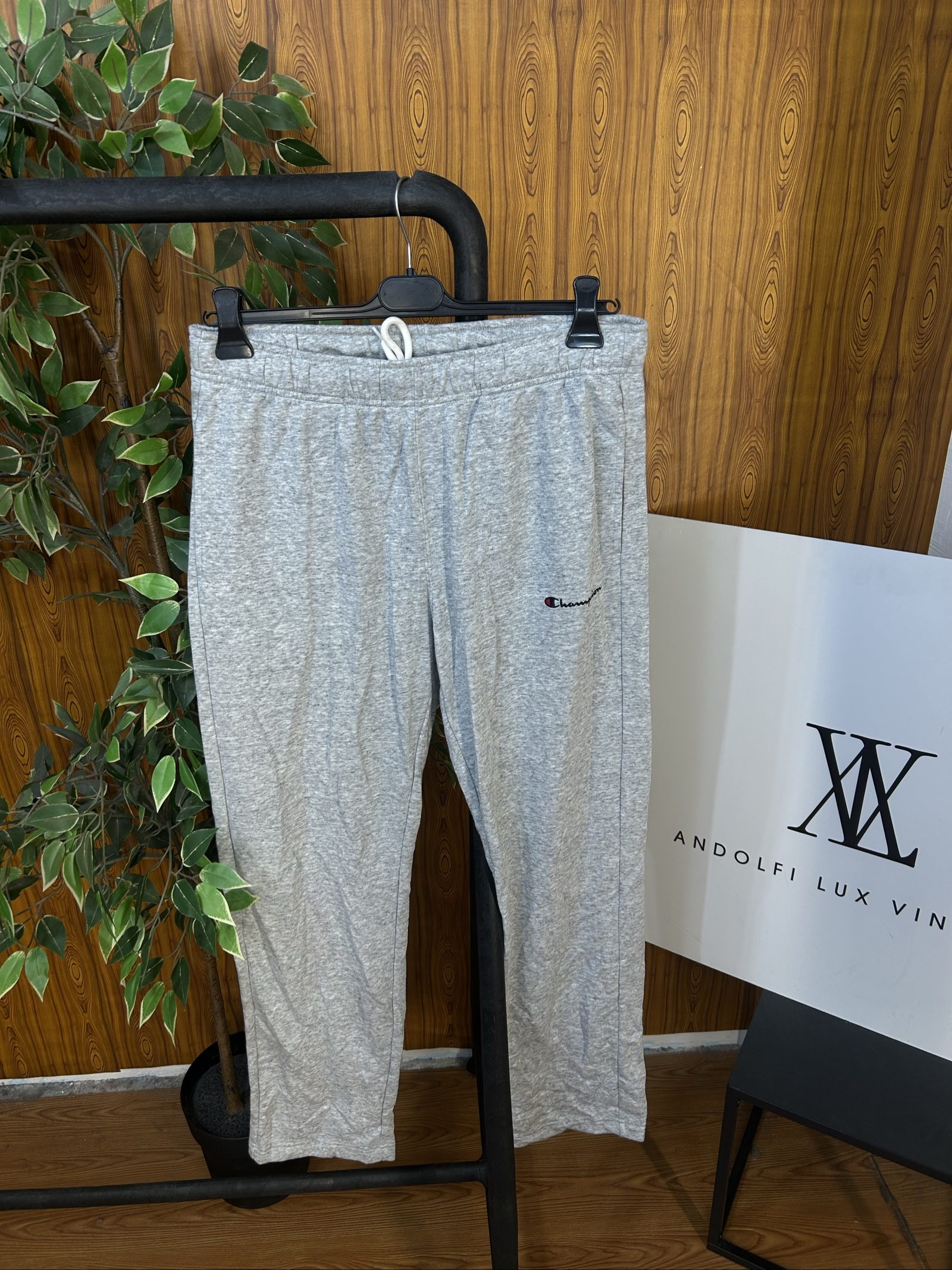 Champion Grey Sweatpants X-Large Comfortable Cotton Blend