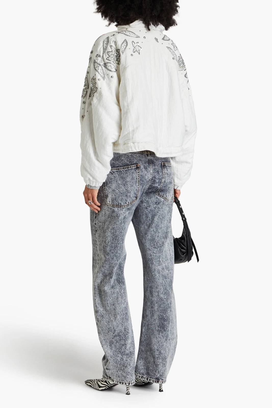 New Isabel Marant White Embellished Kalassiae Jacket M image 3