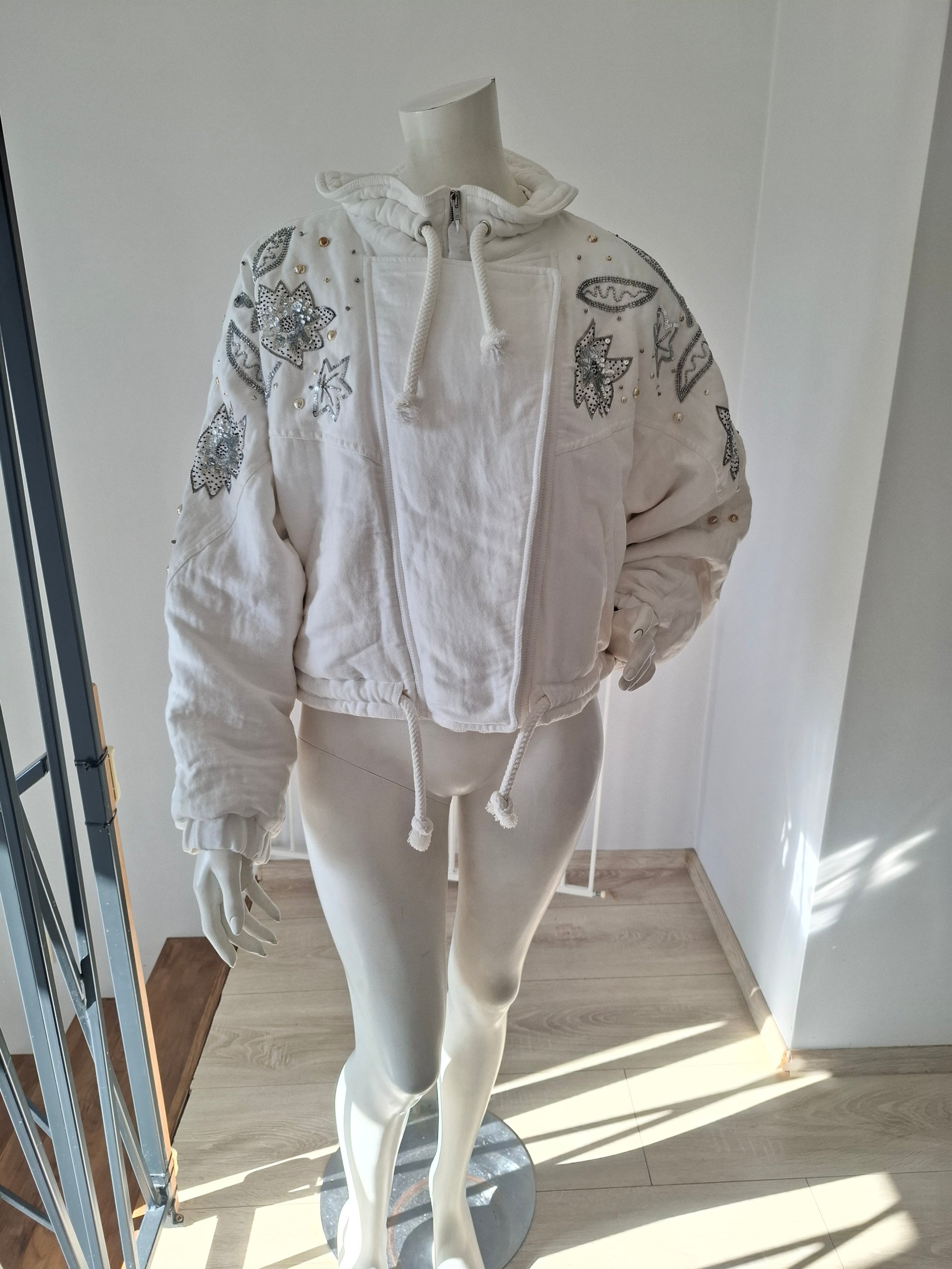 New Isabel Marant White Embellished Kalassiae Jacket M image 4
