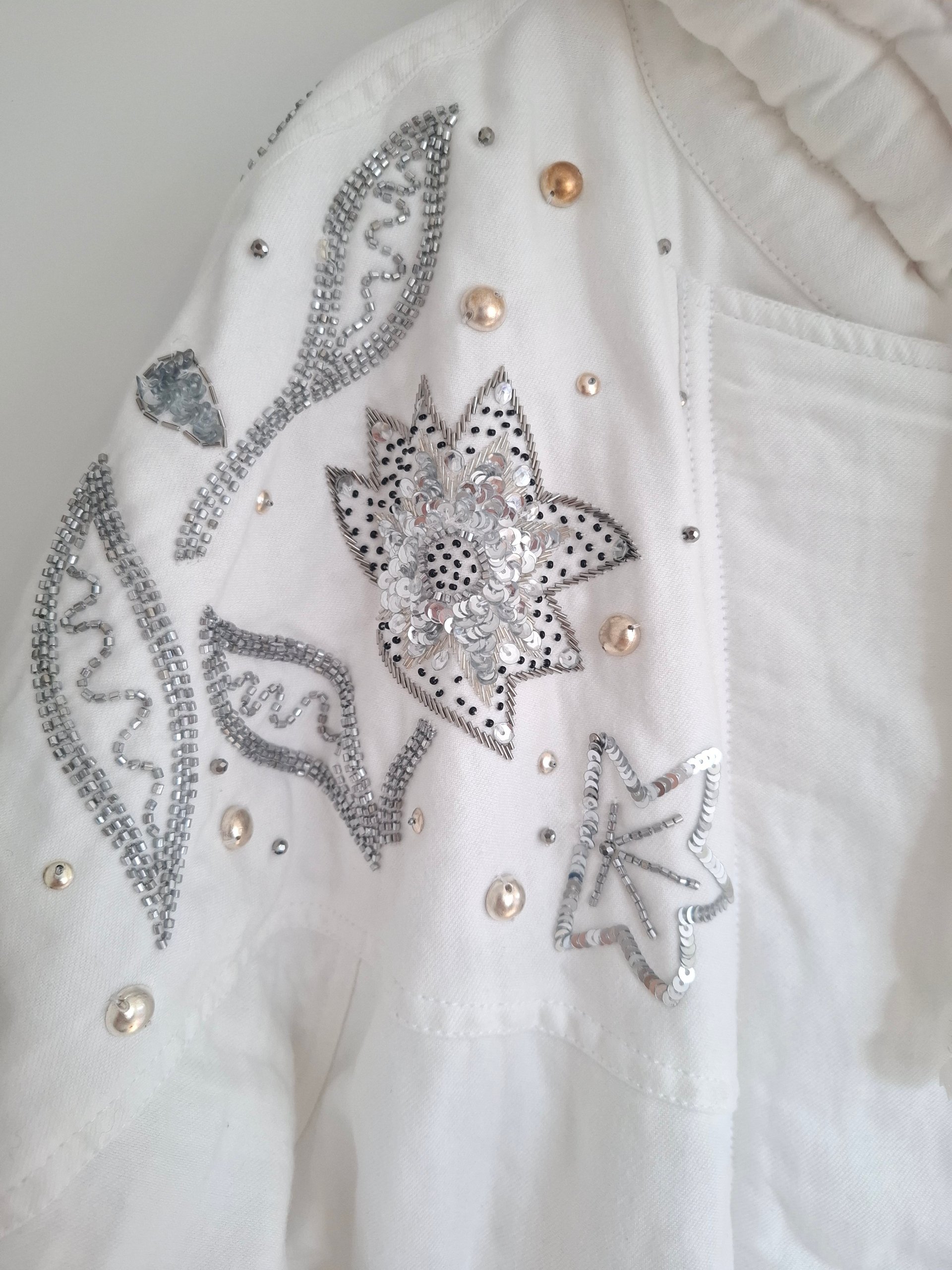 New Isabel Marant White Embellished Kalassiae Jacket M image 8