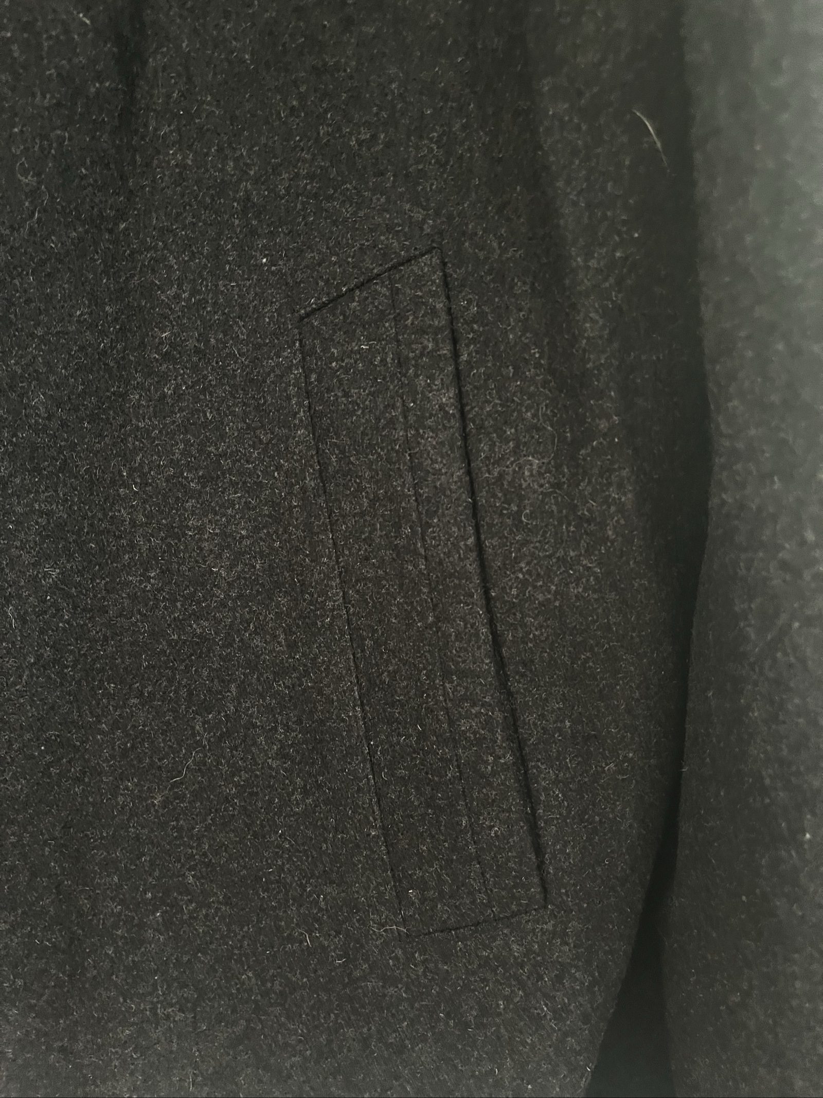 Tu Men's Charcoal Grey Wool Blend Coat XL image 3
