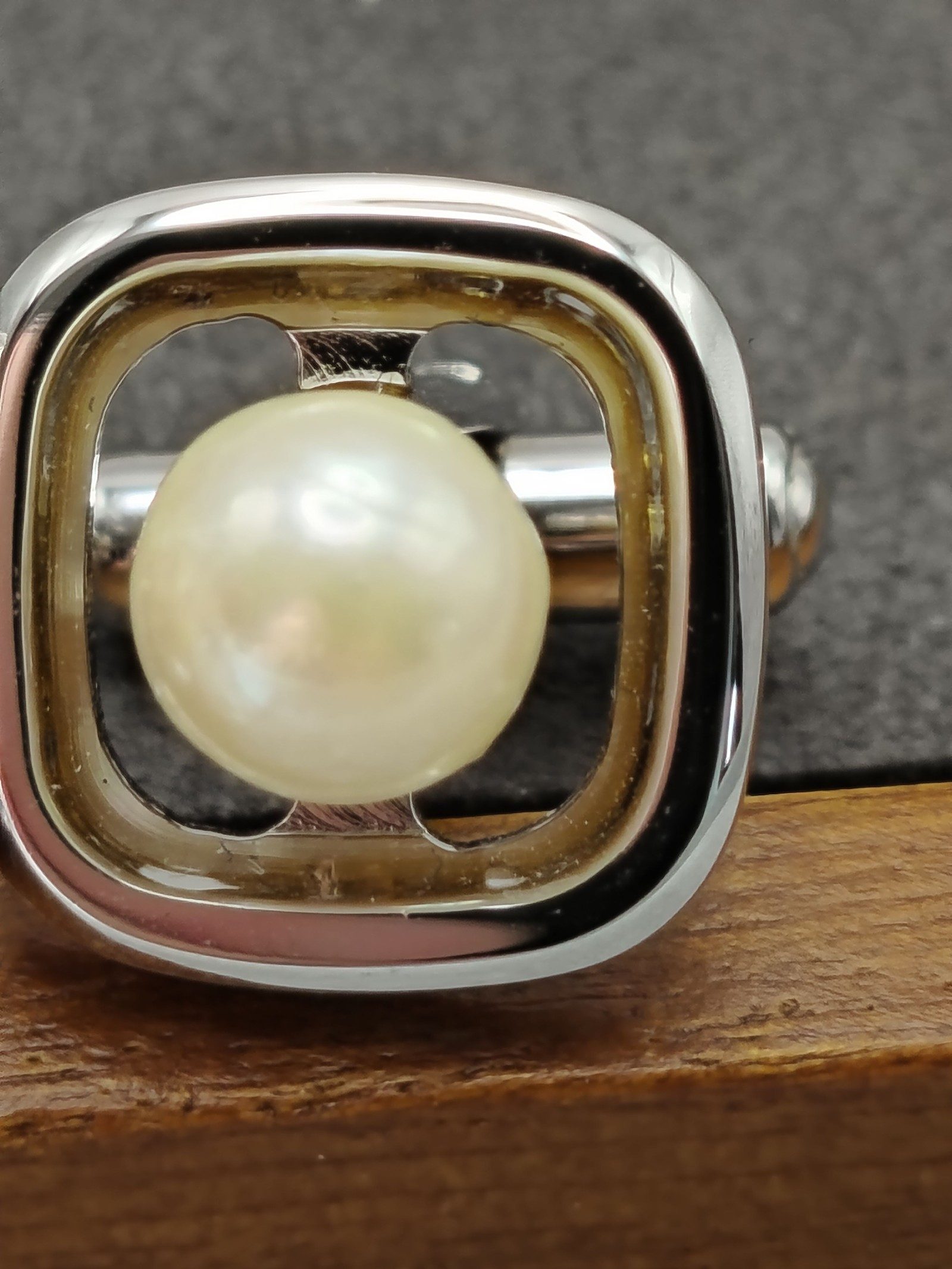 Pearl Silver Tone Men’s Tie Clip & Cufflinks Set image 7