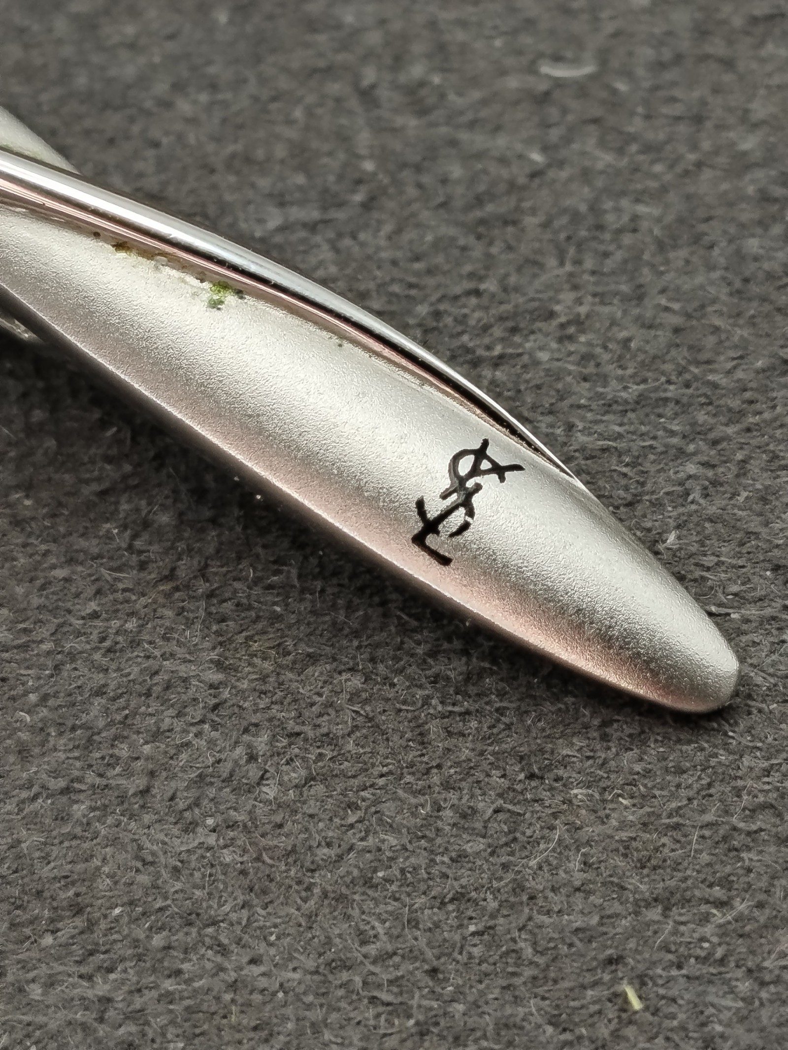 YSL Silver-tone Metal Twist Tie Clip image 4