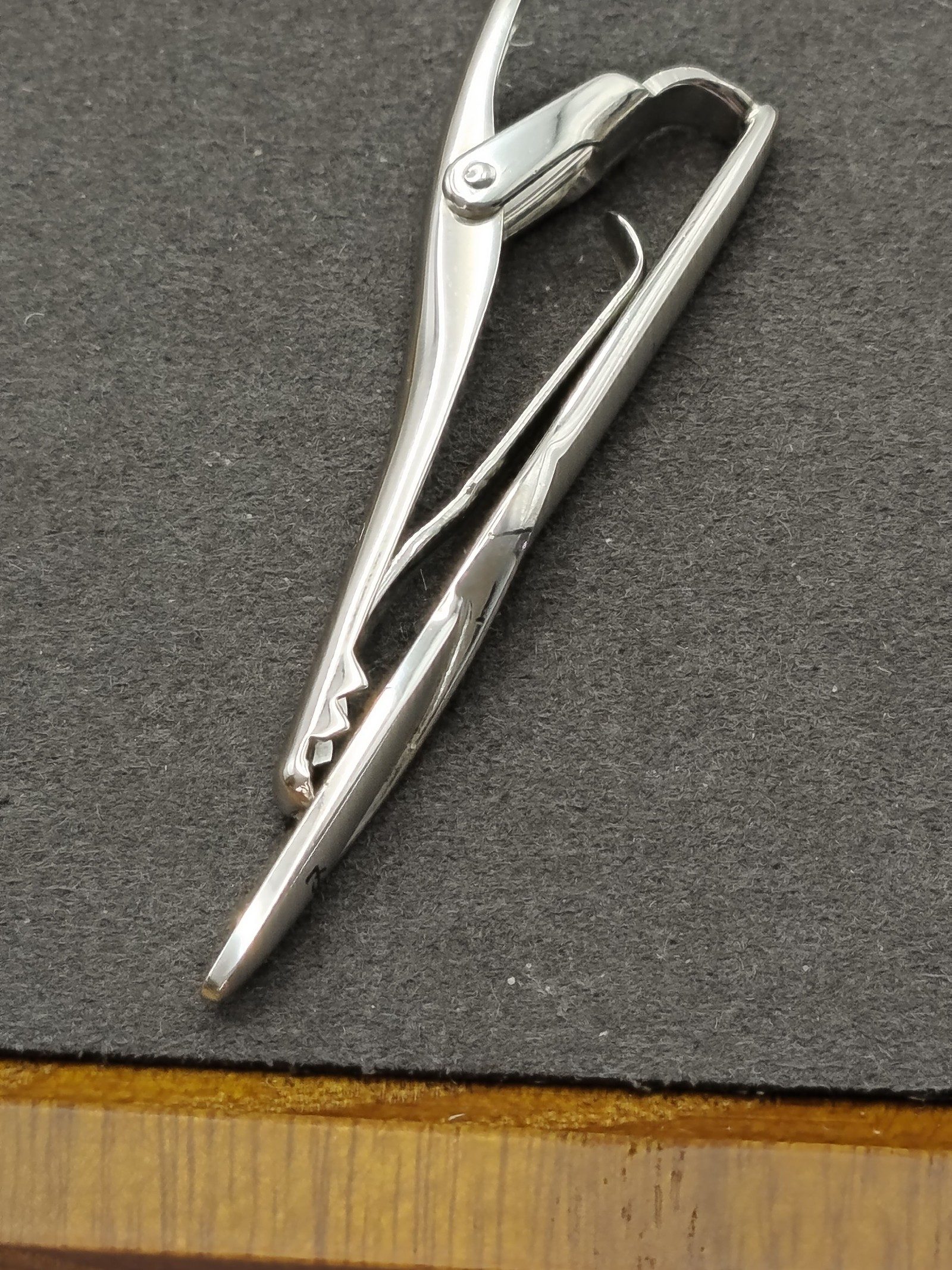 YSL Silver-tone Metal Twist Tie Clip image 9