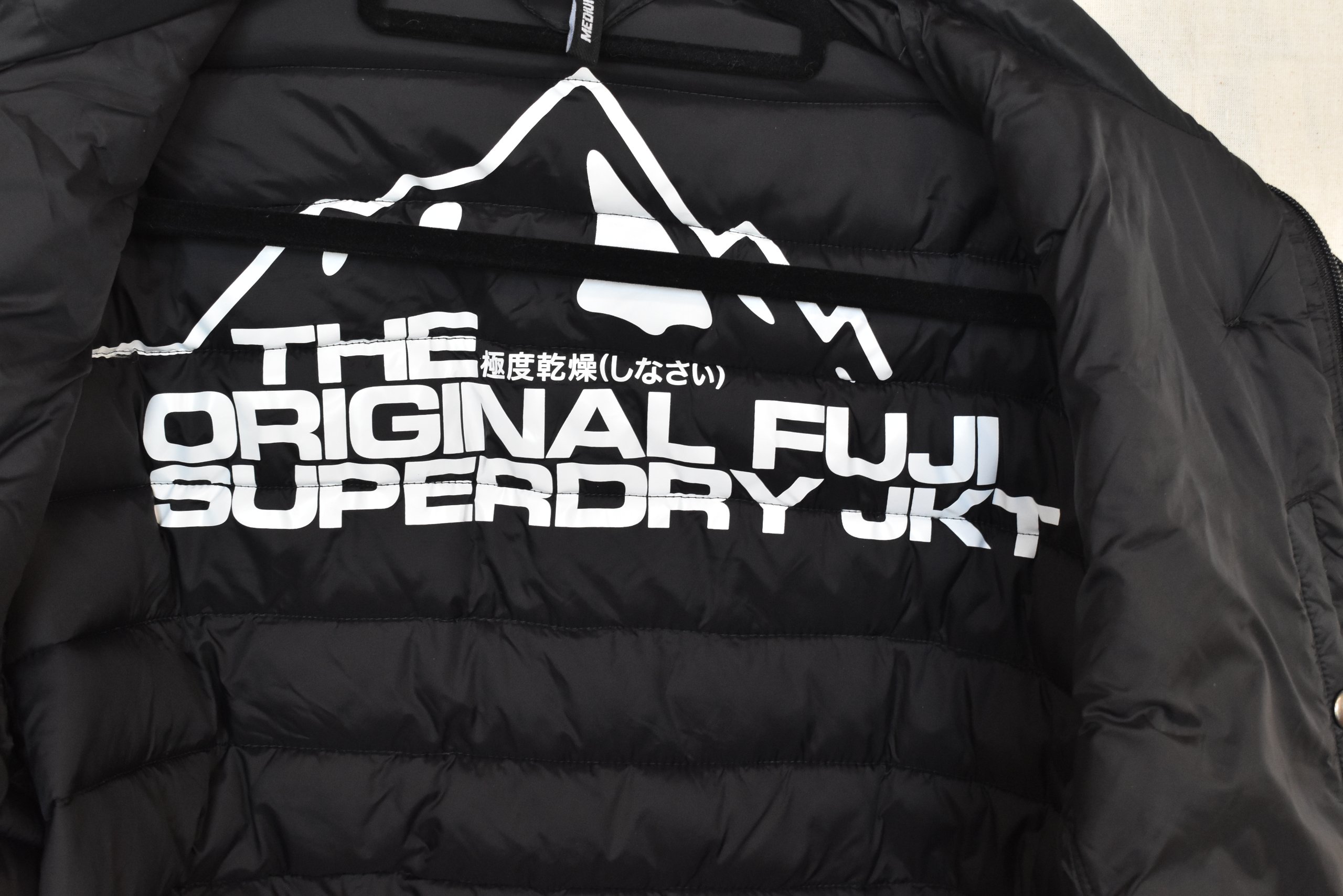 Superdry Black Puffer Jacket Medium Quilted Lightweight Coat image 8
